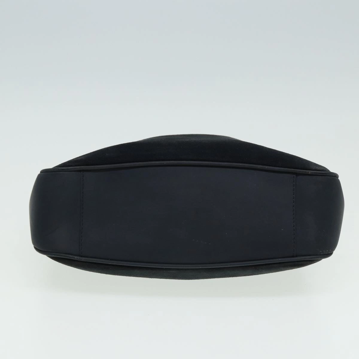 GUCCI Bamboo Shoulder Bag Suede Black 001 1638 2615  80843