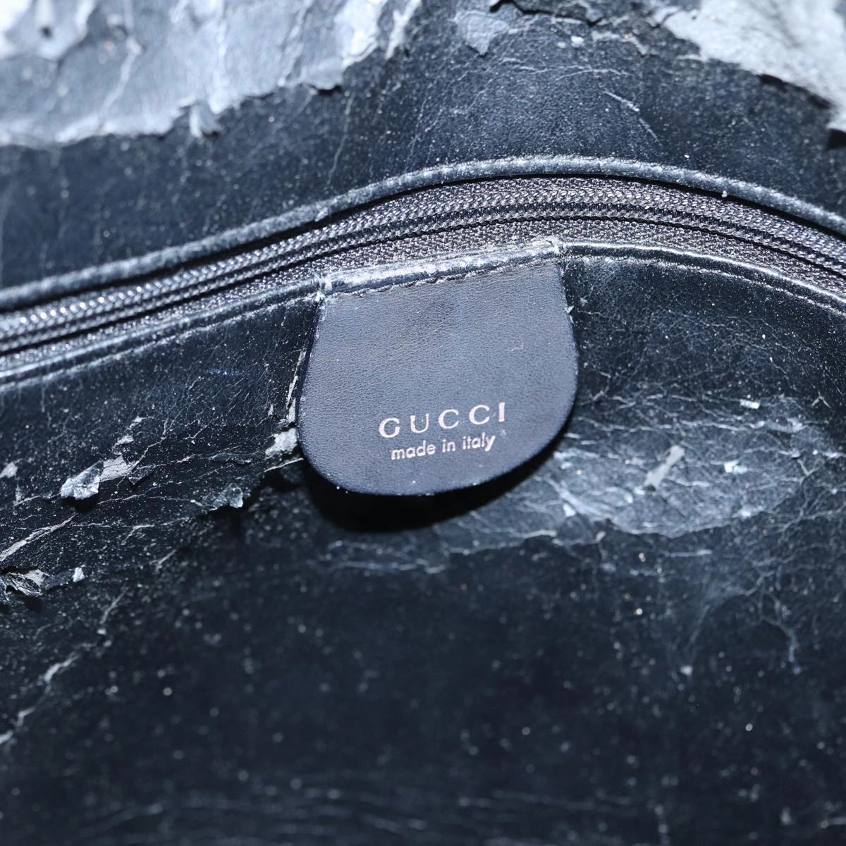GUCCI Bamboo Shoulder Bag Suede Black 001 2404 1638  83939