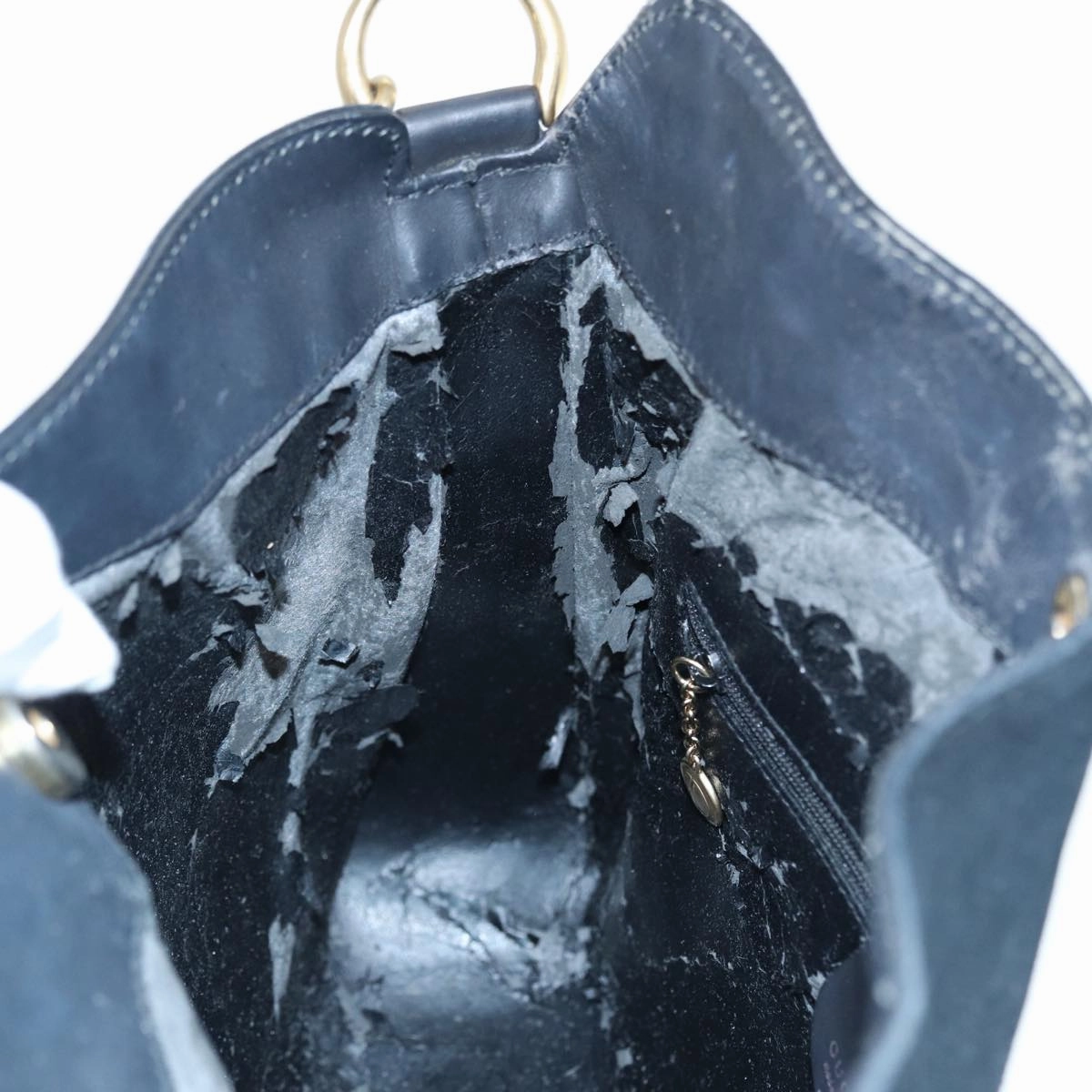 GUCCI Bamboo Shoulder Bag Suede Black 001 2404 1638  83939