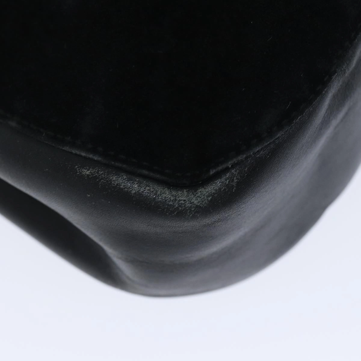 GUCCI Bamboo Shoulder Bag Suede Black 001 3739  13295