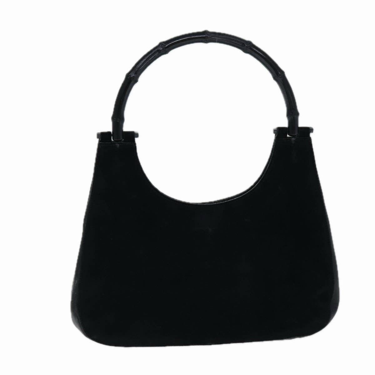 GUCCI Bamboo Shoulder Bag Suede Black 001 3739  13295