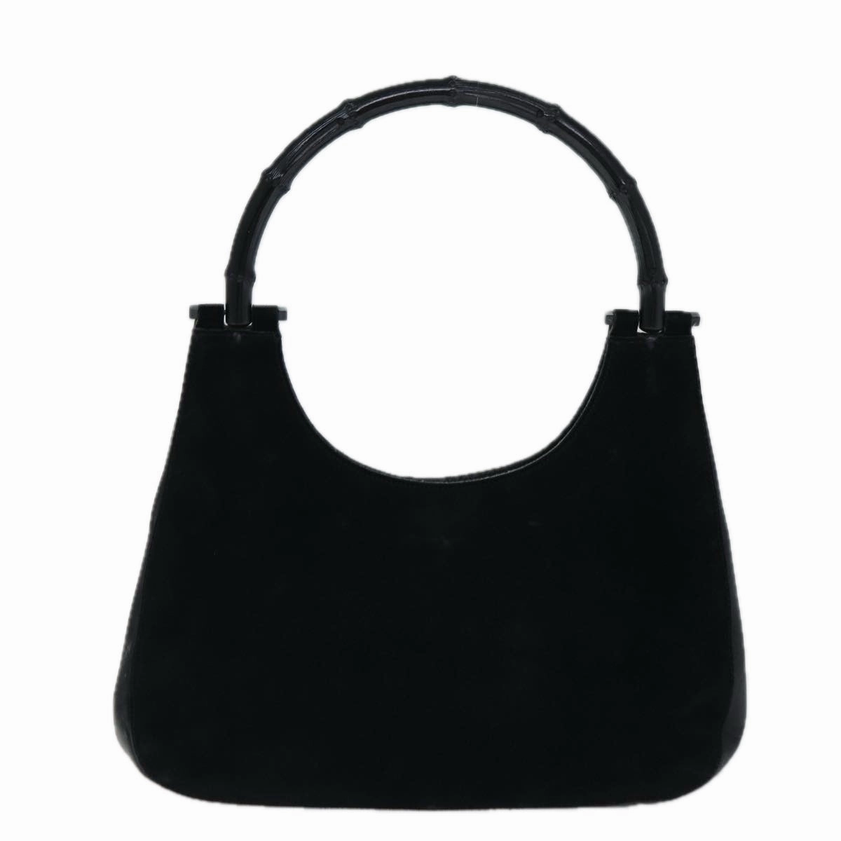 GUCCI Bamboo Shoulder Bag Suede Black 001 3739  13295