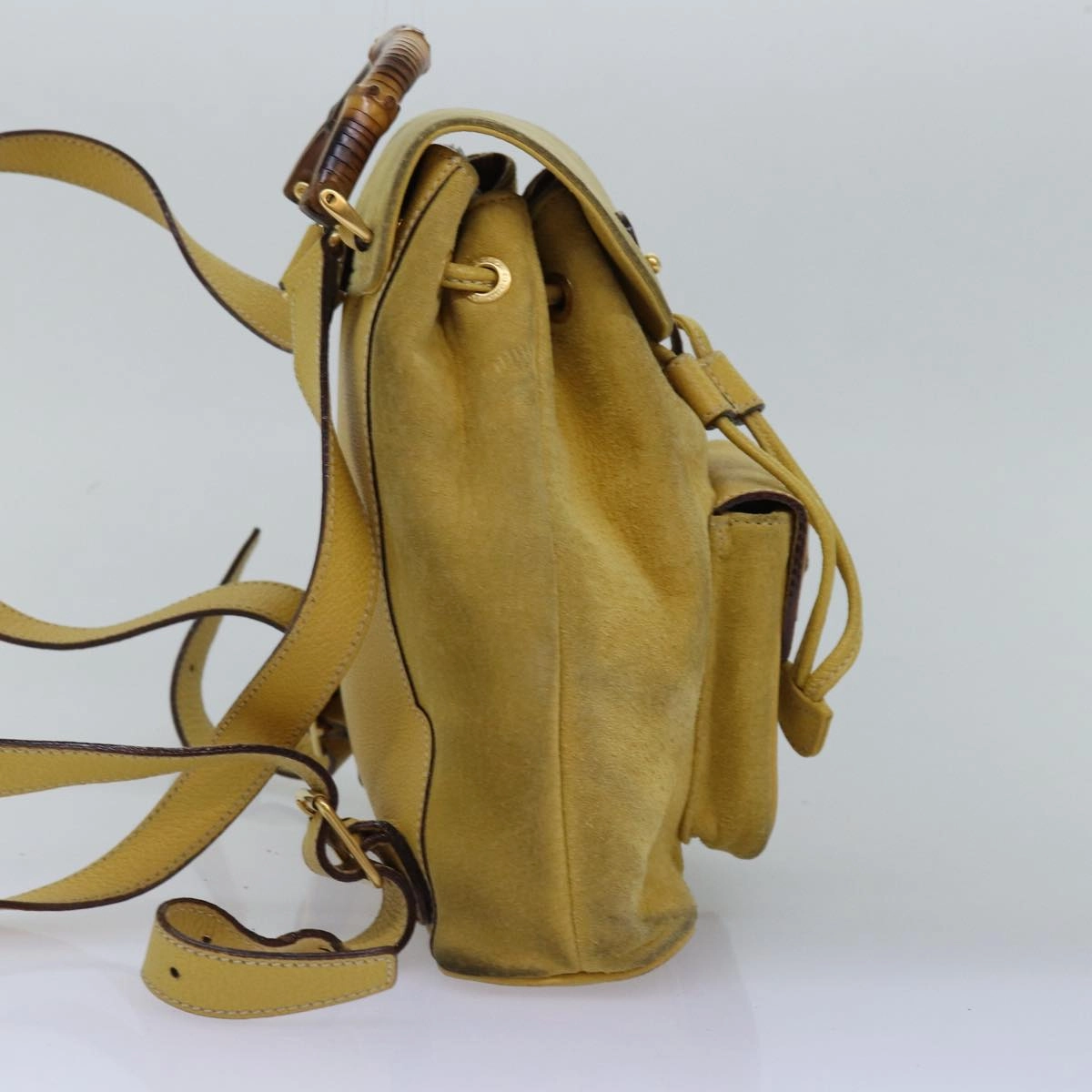 Gucci Bamboo  Suede Backpack Bag
