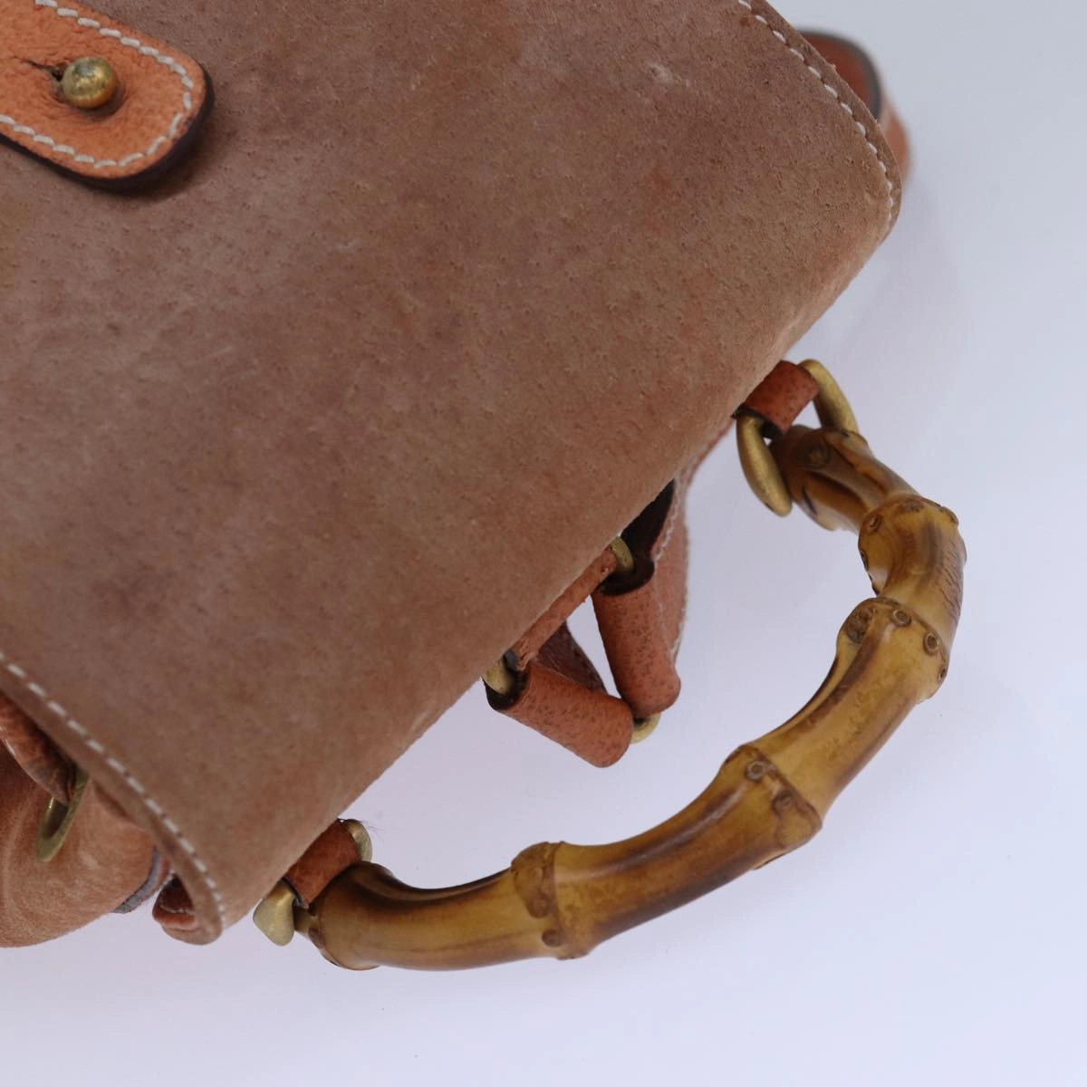 Gucci Bamboo  Suede Backpack Bag