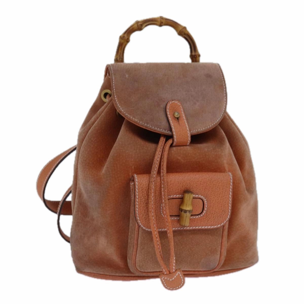 Gucci Bamboo  Suede Backpack Bag