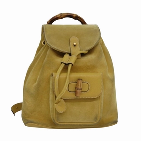 Gucci Bamboo  Suede Backpack Bag