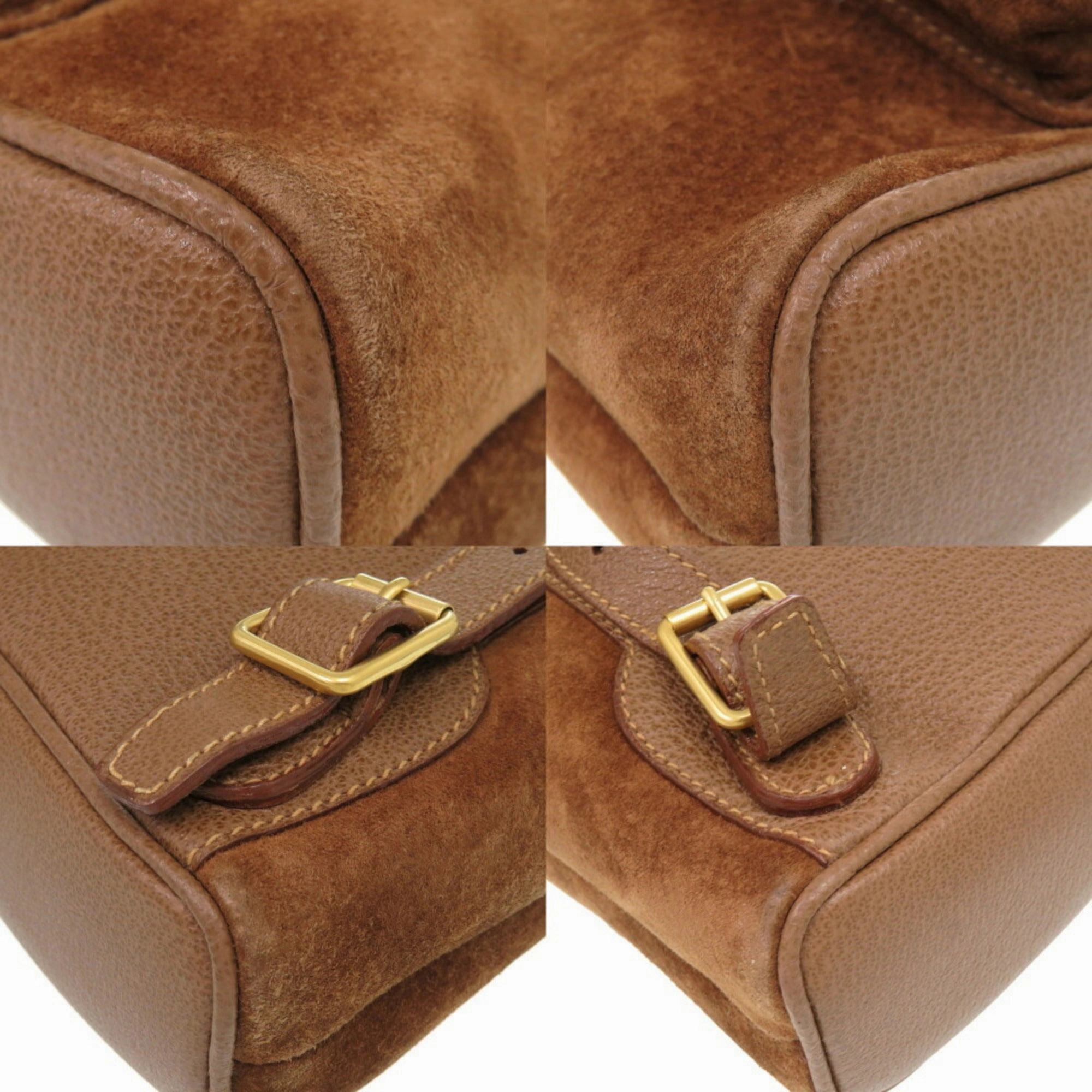 Gucci  Bamboo Suede Backpack (Pre-Owned)