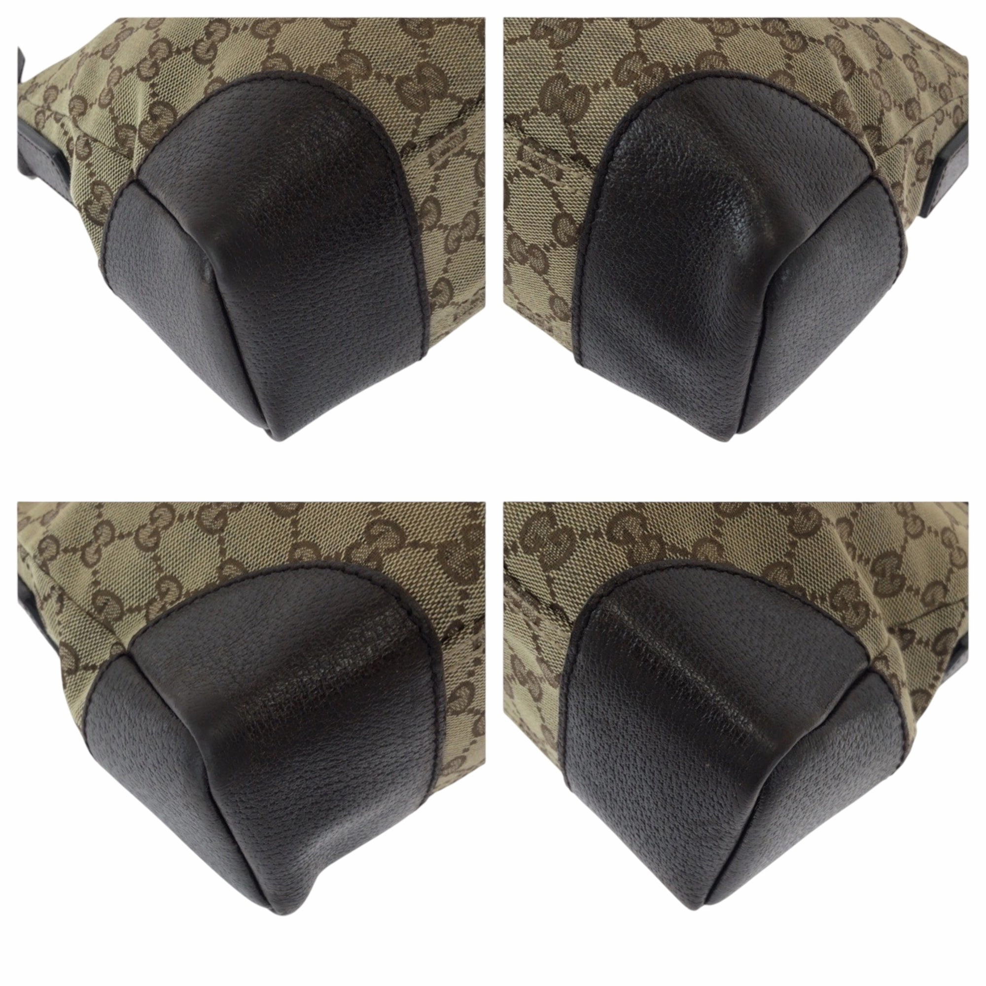 Gucci Beige Brown Gg Canvas Pochette Shoulder Bag ()