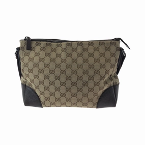Gucci Beige Brown Gg Canvas Pochette Shoulder Bag ()