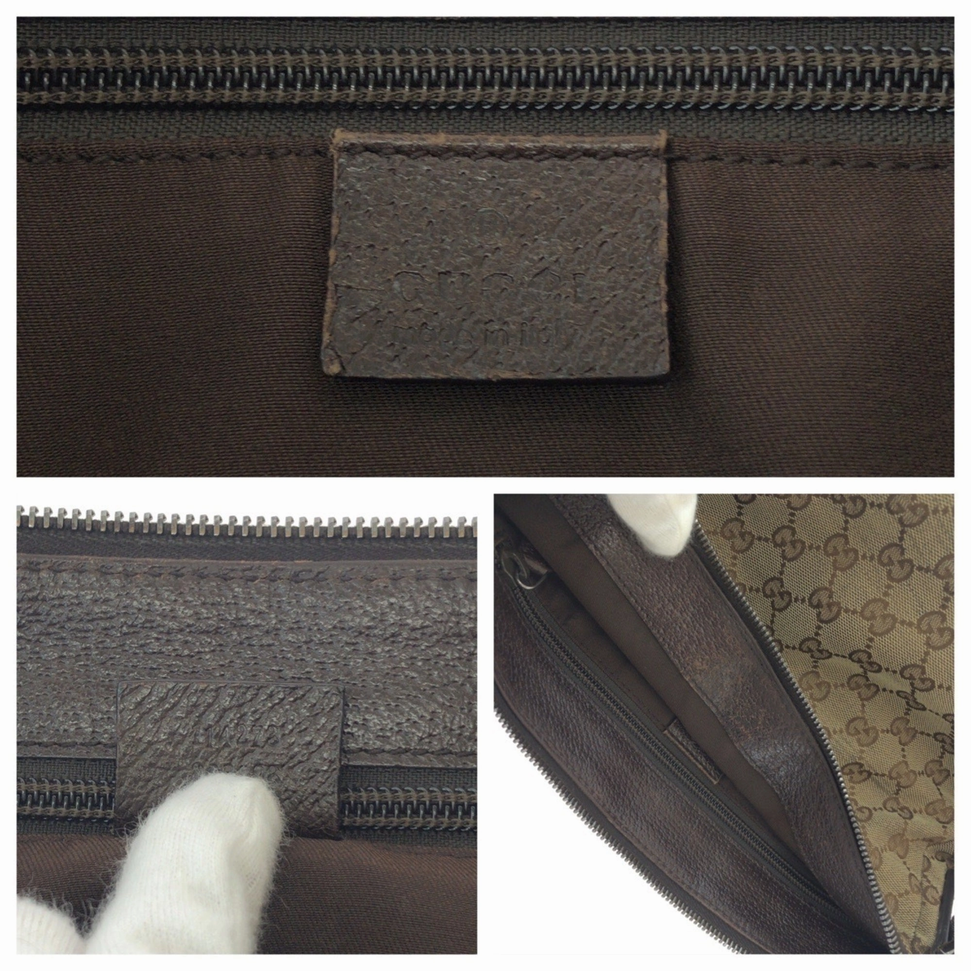 Gucci Beige Brown Gg Canvas Pochette Shoulder Bag ()