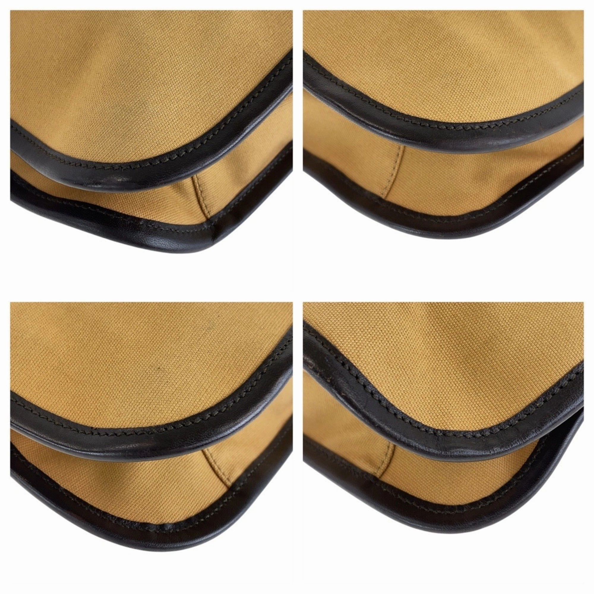 Gucci Beige Camel Canvas Shoulder Bag ()