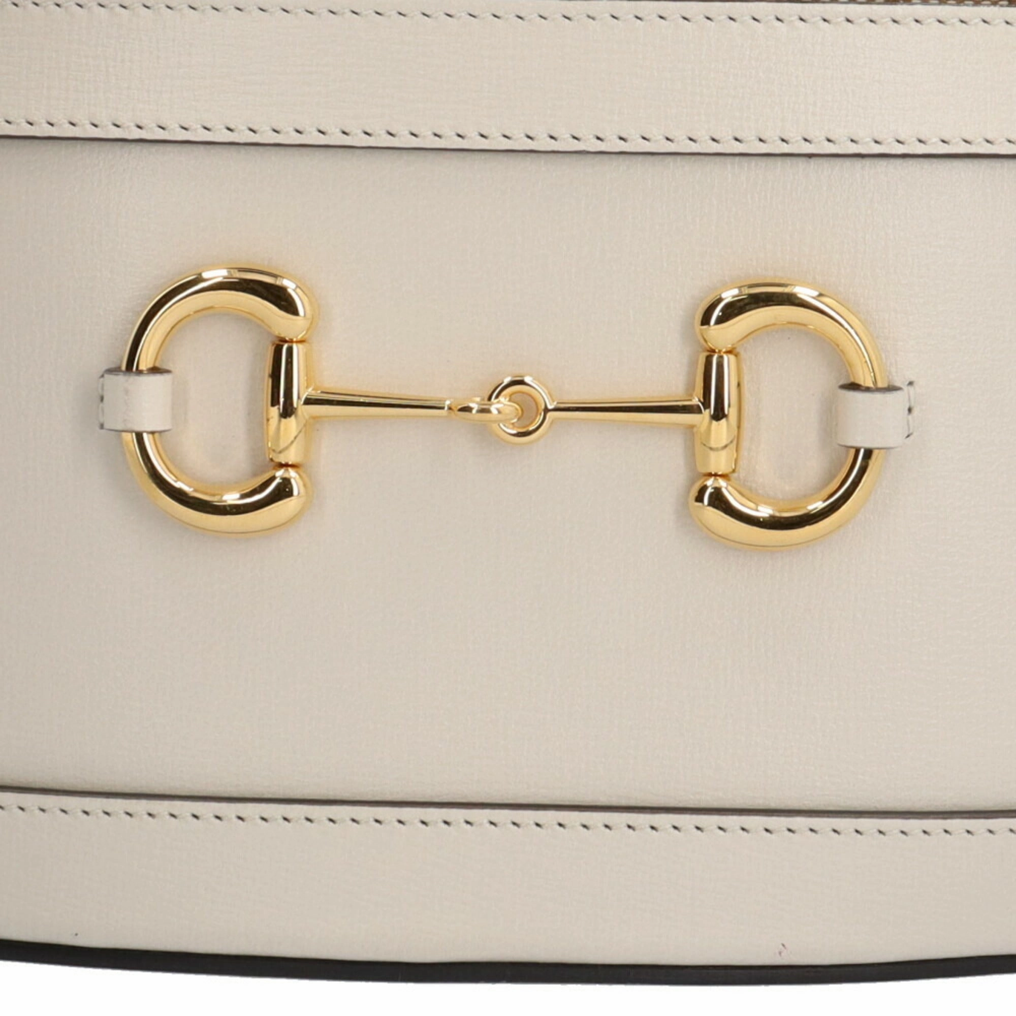 Gucci Beige White Gg Canvas Leather Shoulder Bag ()