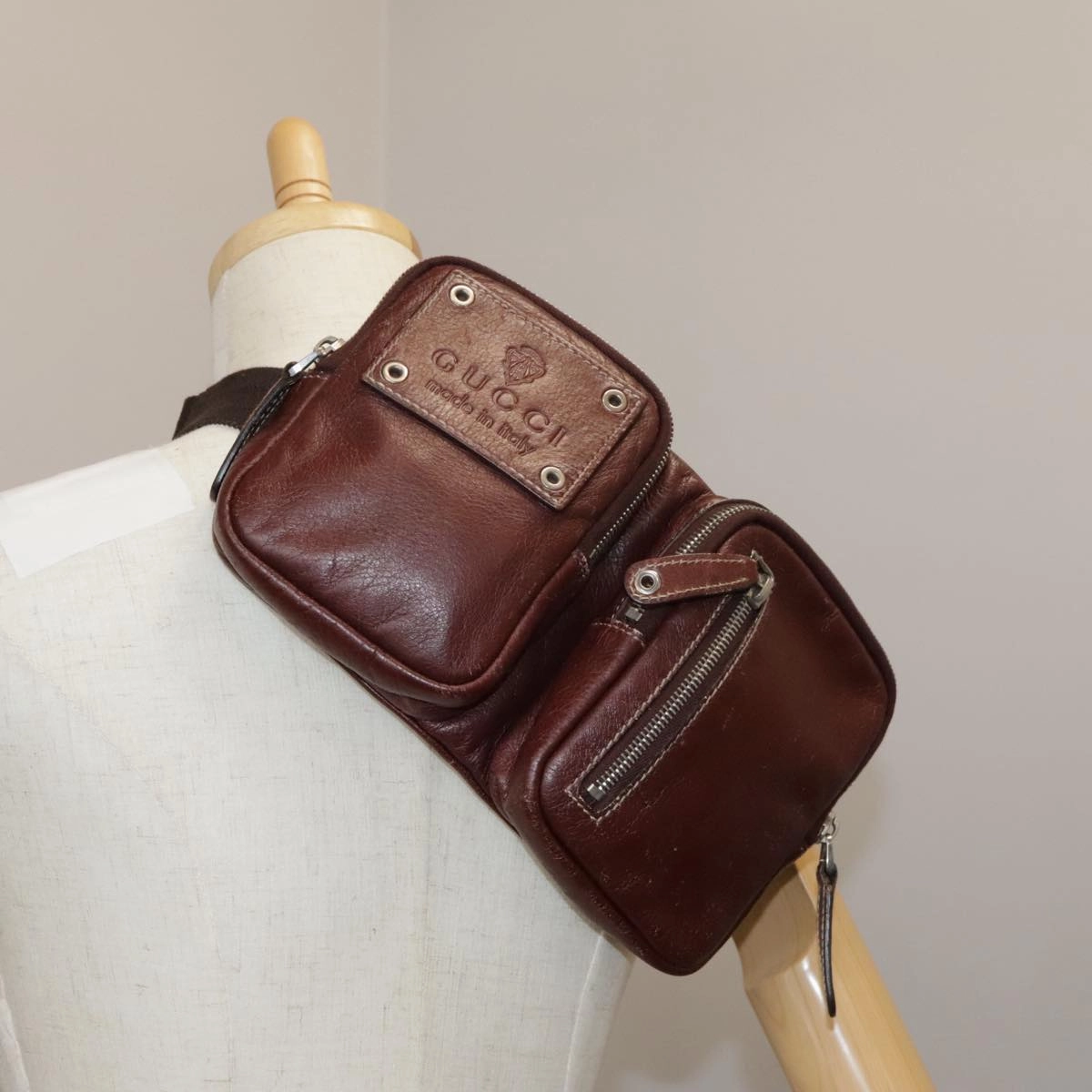 Gucci Belt Bag Brown Leather Shoulder Bag ()