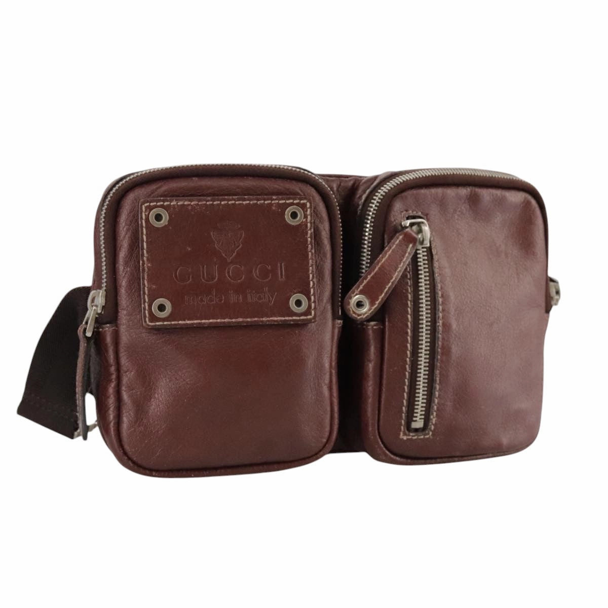 Gucci Belt Bag Brown Leather Shoulder Bag ()