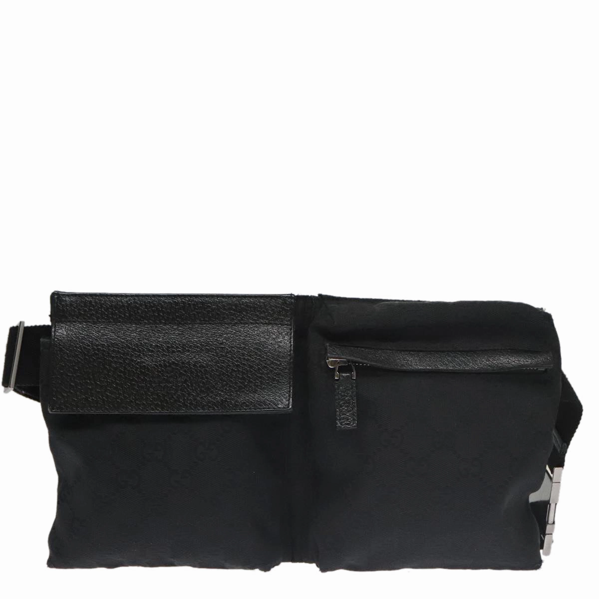 Gucci Black Canvas Shoulder Bag ()