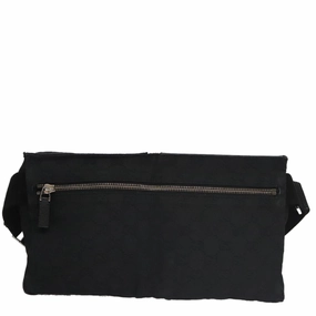 Gucci Black Canvas Shoulder Bag ()