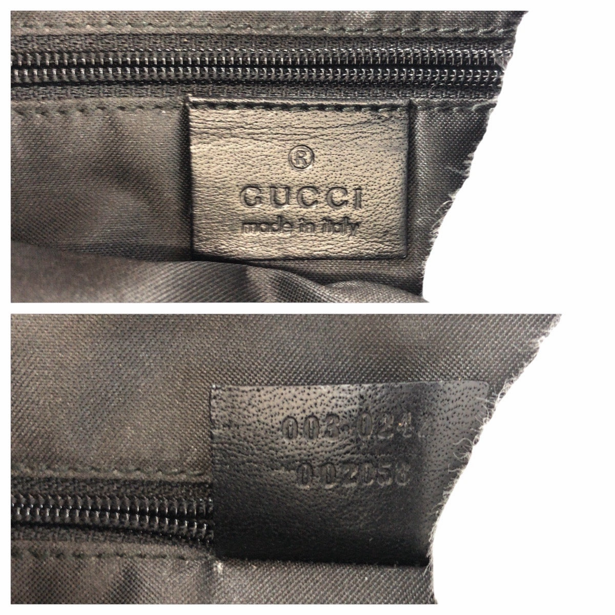 Gucci Black GG Canvas Leather Backpack