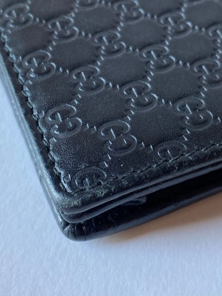 Gucci Black GG Microguccissima Logo Crossbody WOC