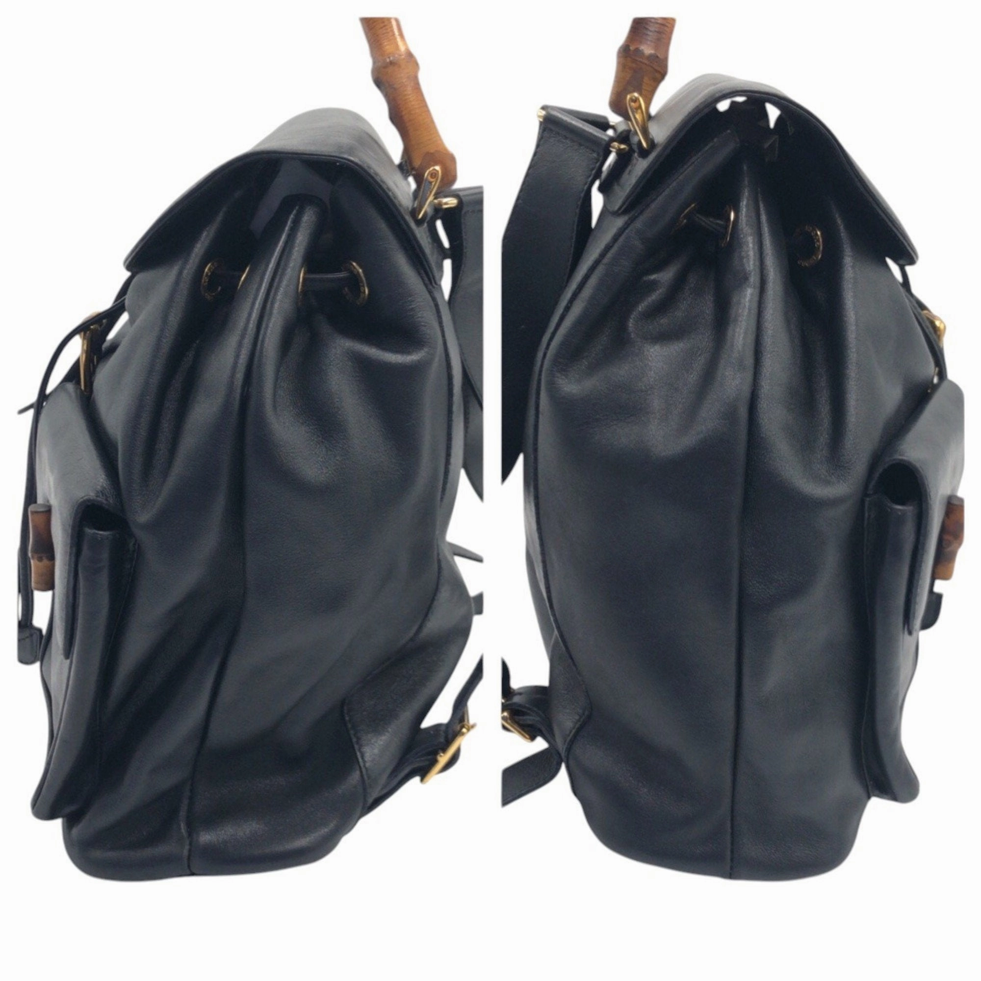 Gucci Black Leather Backpack ()