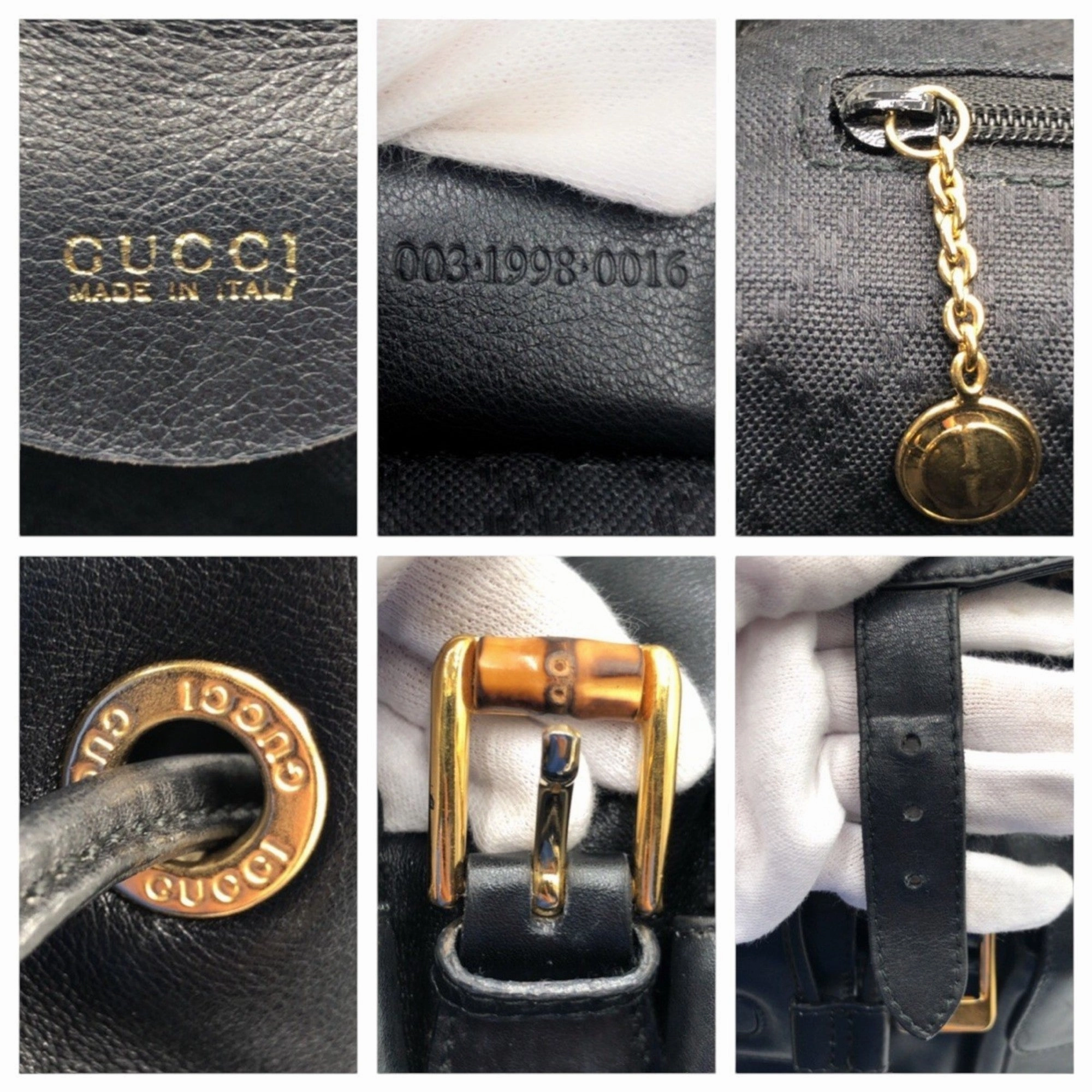 Gucci Black Leather Backpack ()