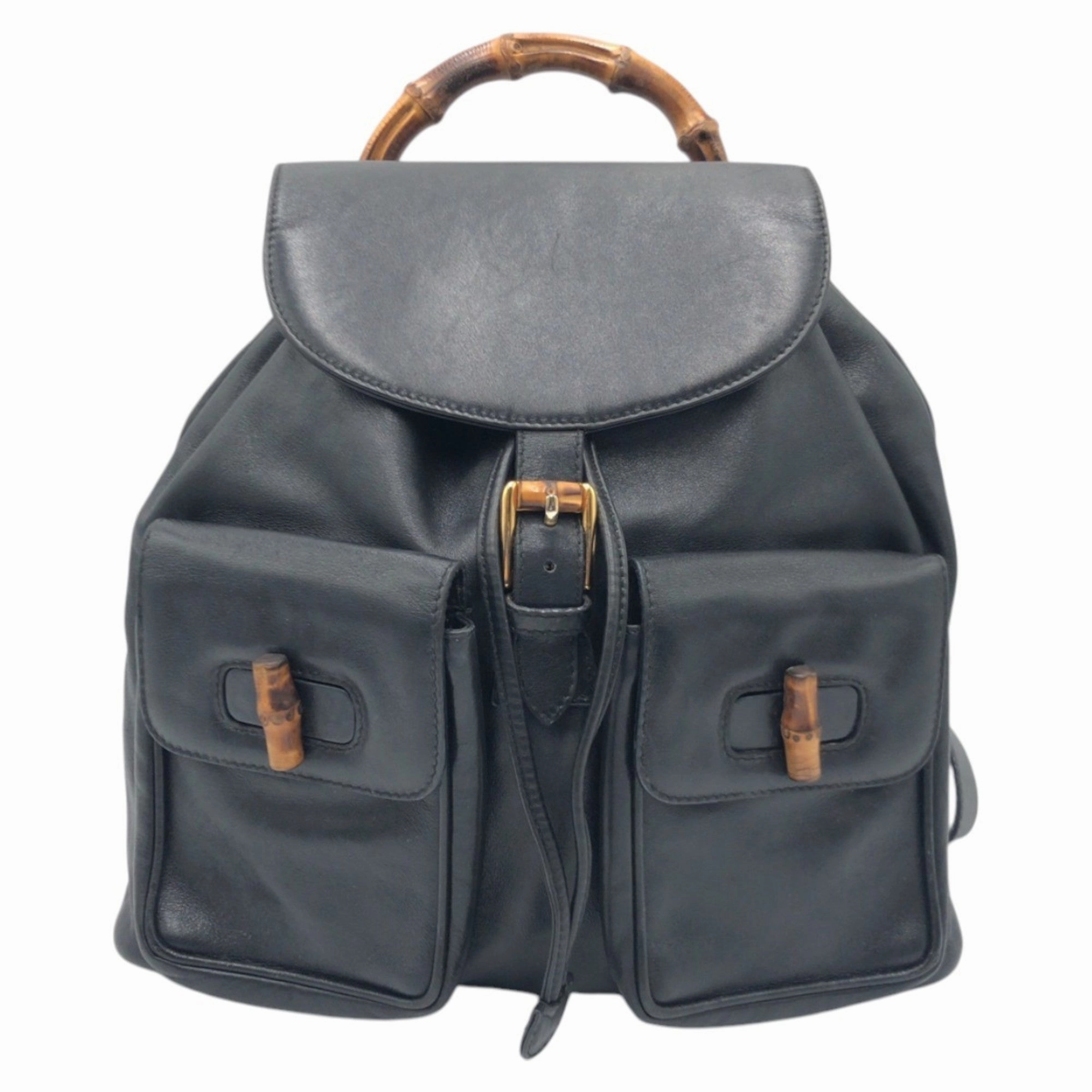 Gucci Black Leather Backpack ()