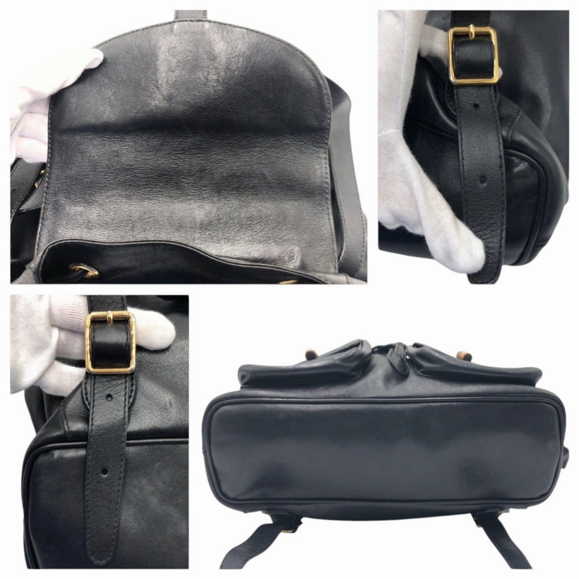 Gucci Black Leather Backpack ()