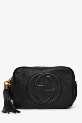 Gucci Black Leather Disco Camera Bag