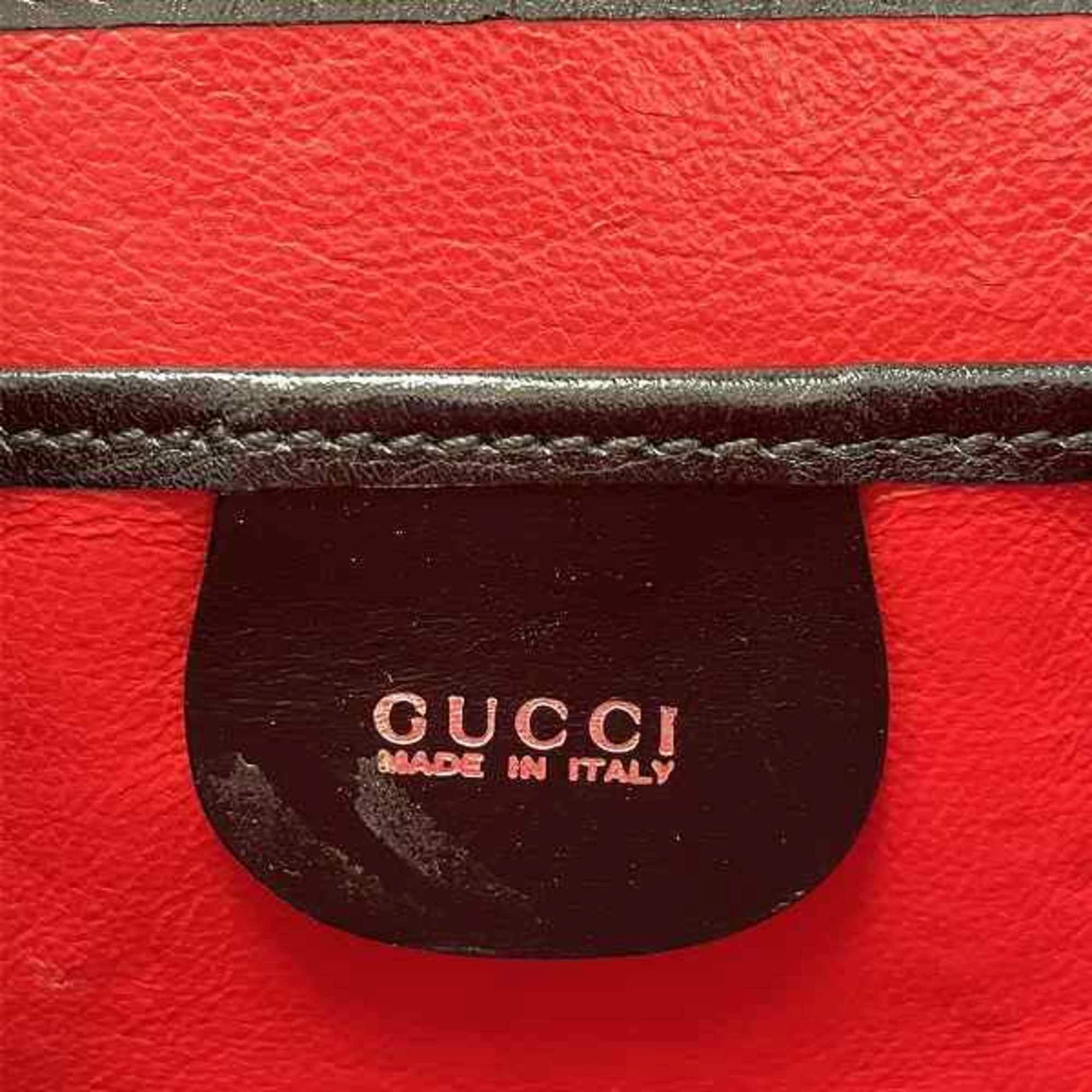 Gucci Black Leather Handbag Shoulder Bag ()