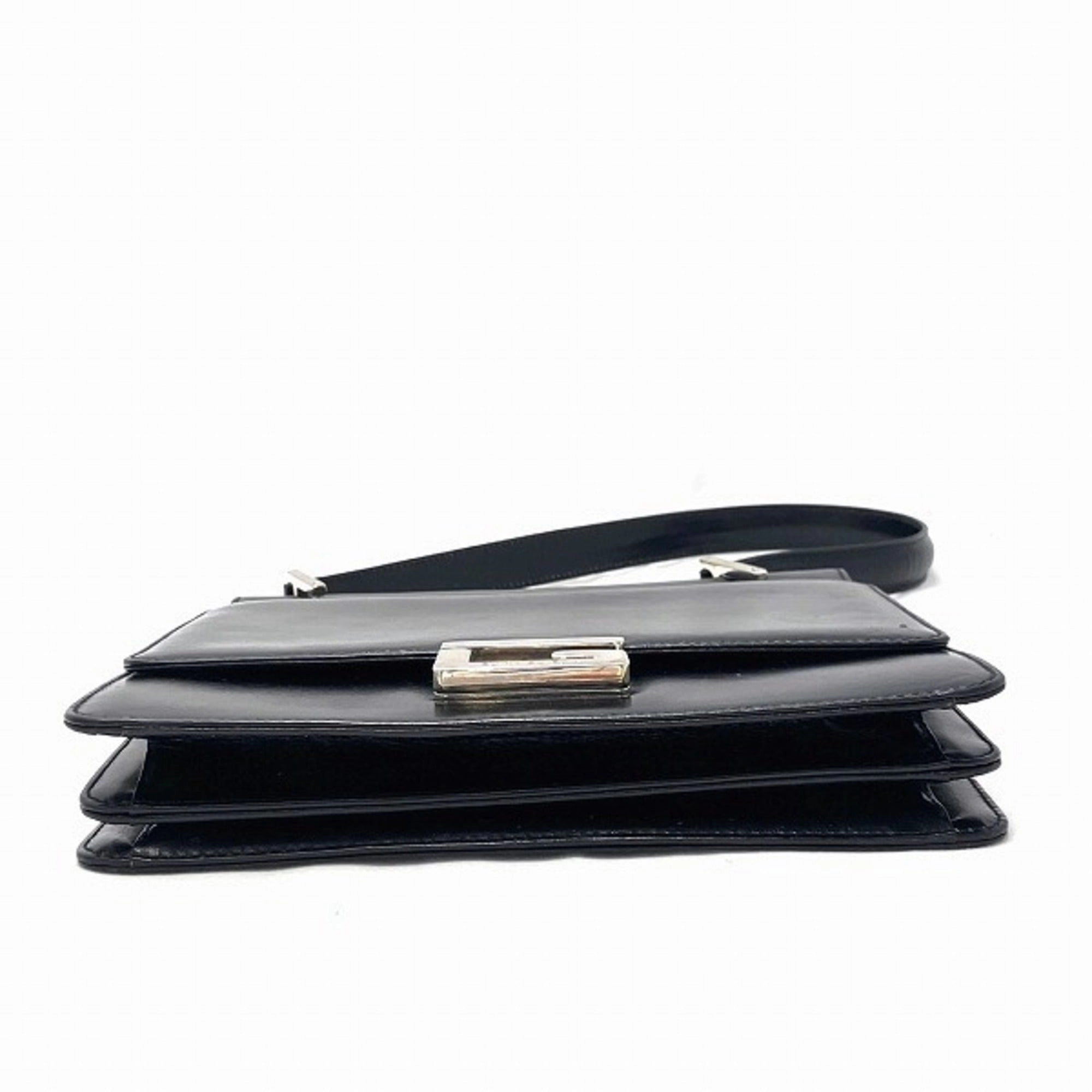Gucci Black Leather Handbag Shoulder Bag ()