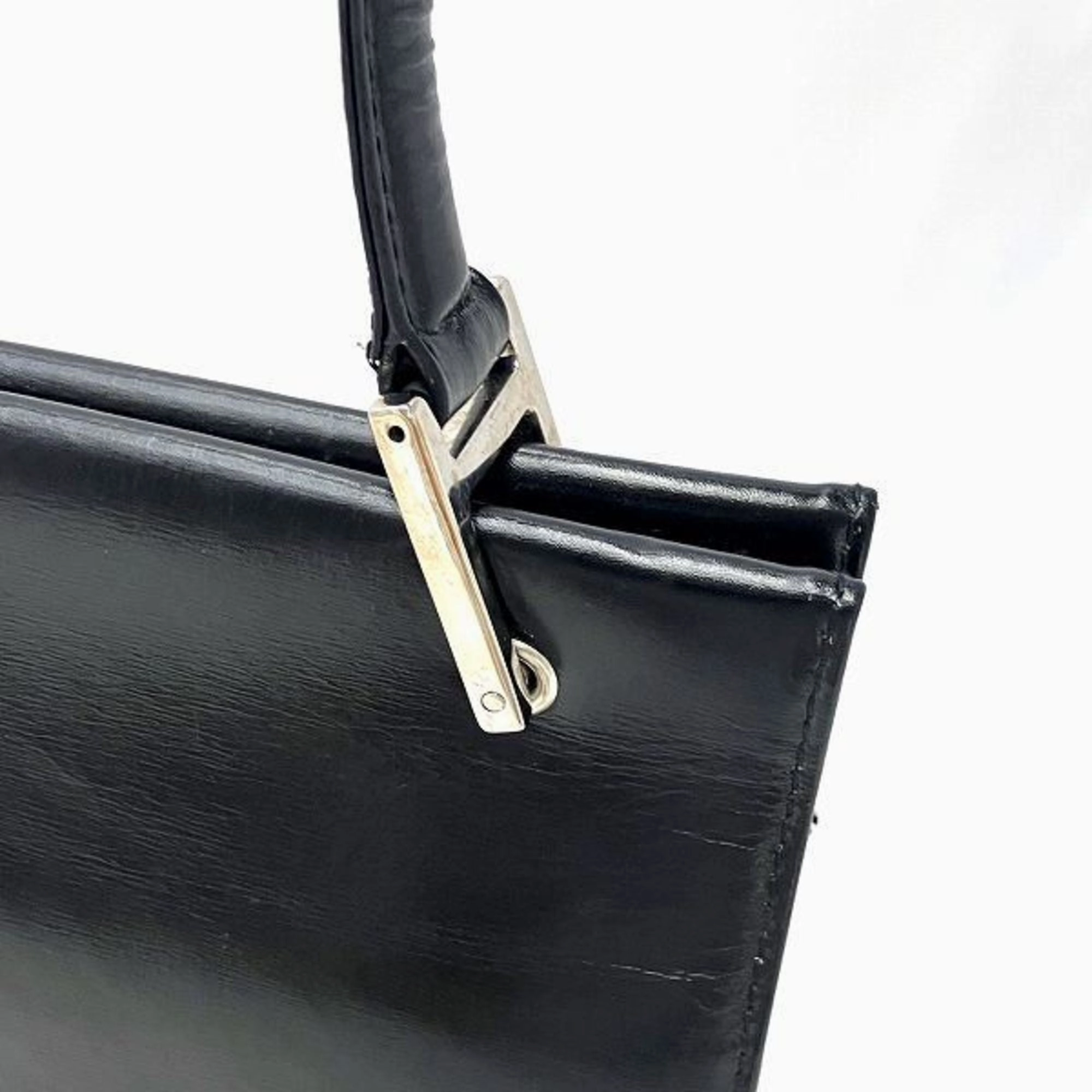 Gucci Black Leather Handbag Shoulder Bag ()