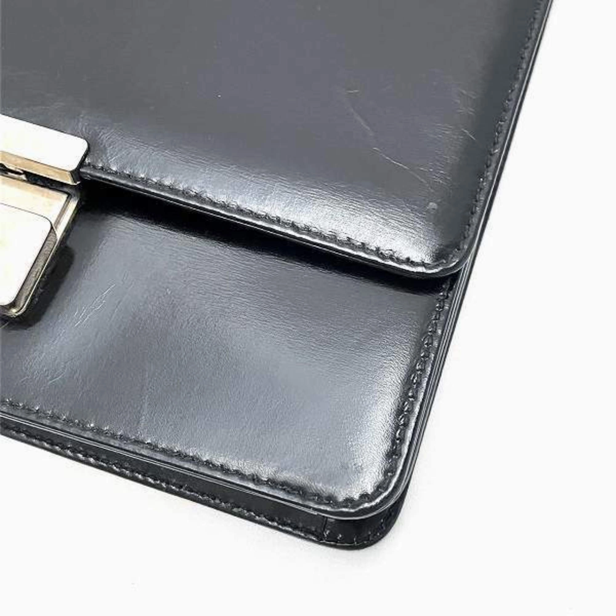 Gucci Black Leather Handbag Shoulder Bag ()