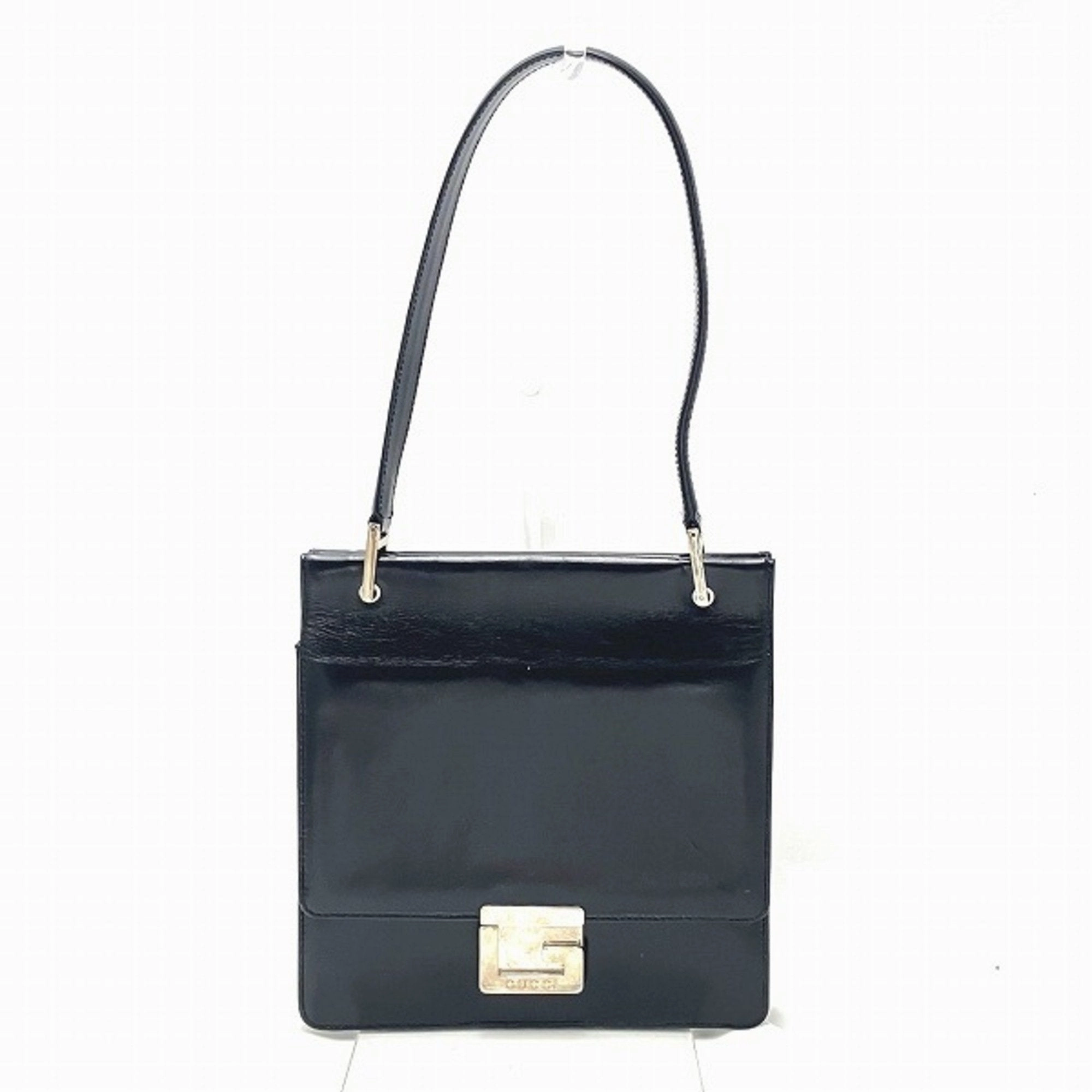 Gucci Black Leather Handbag Shoulder Bag ()