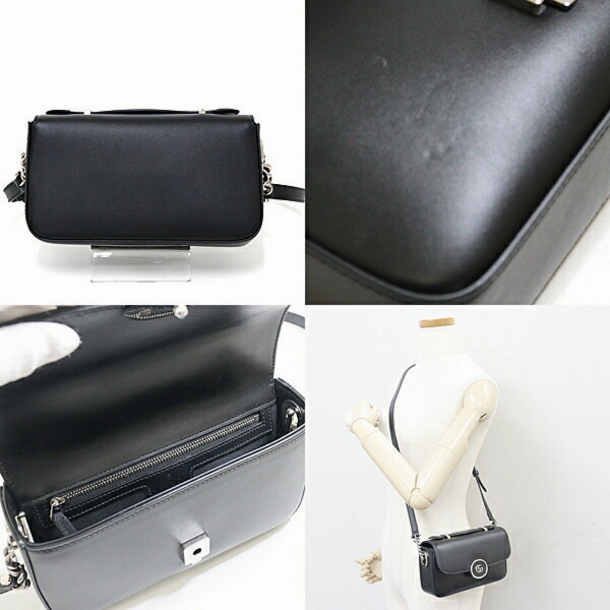 Gucci Black Leather Shoulder Bag ()
