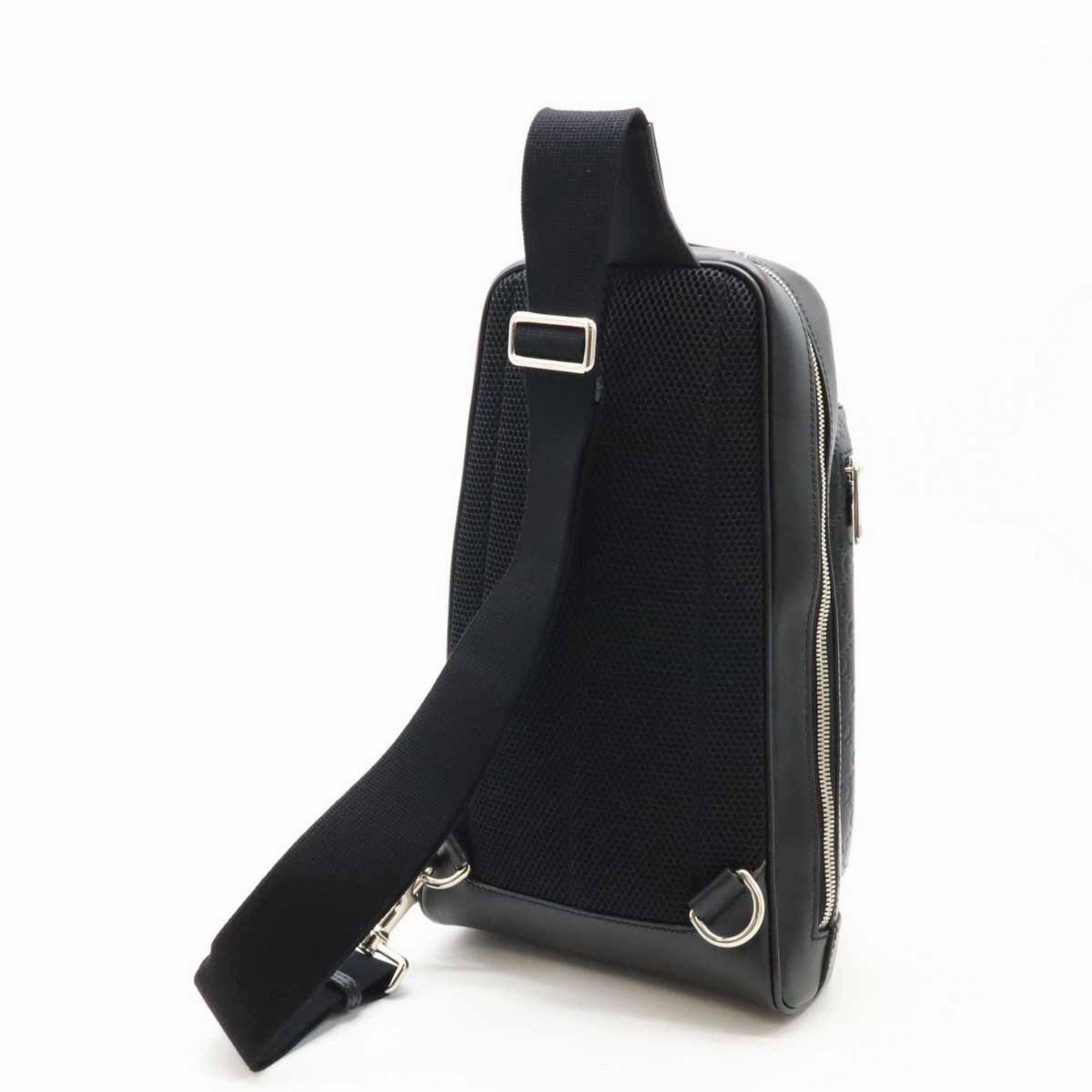 Gucci Black Leather Shoulder Bag Sling Bag ()