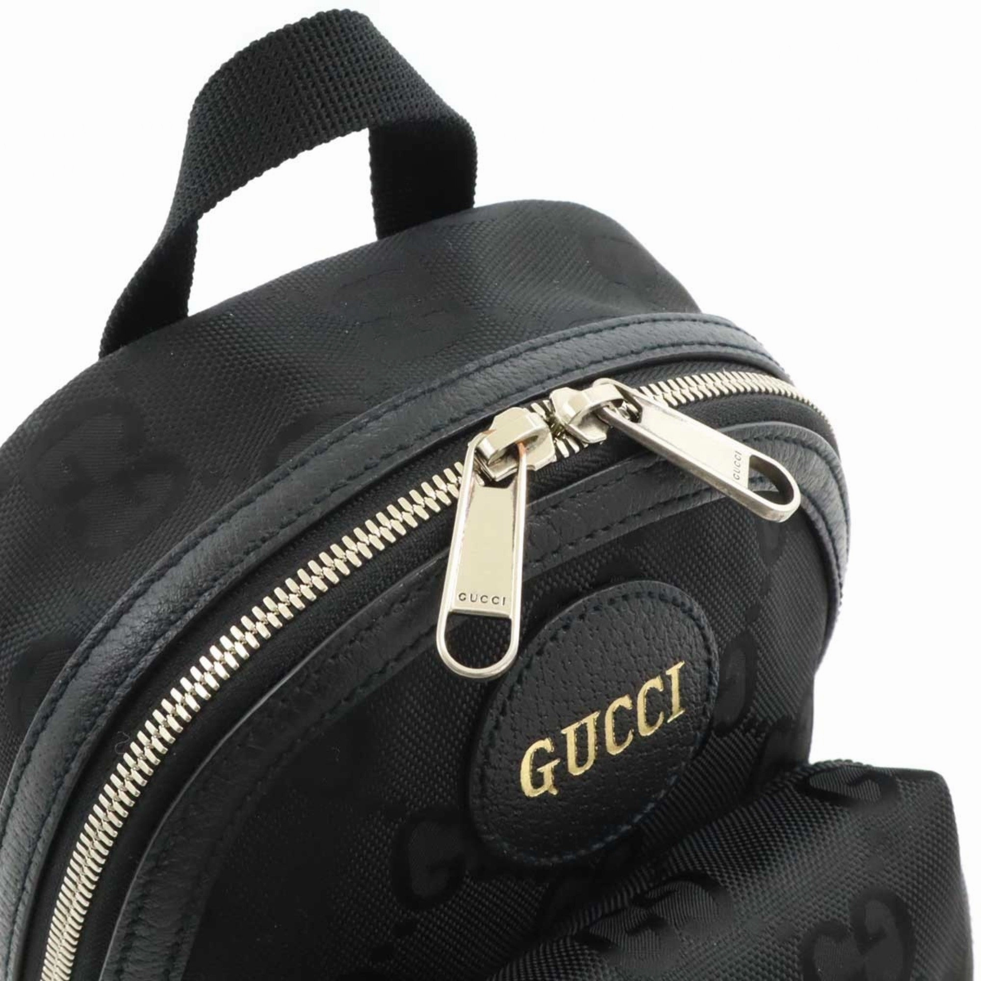 Gucci Black Nylon Canvas Leather Shoulder Bag Sling Bag ()