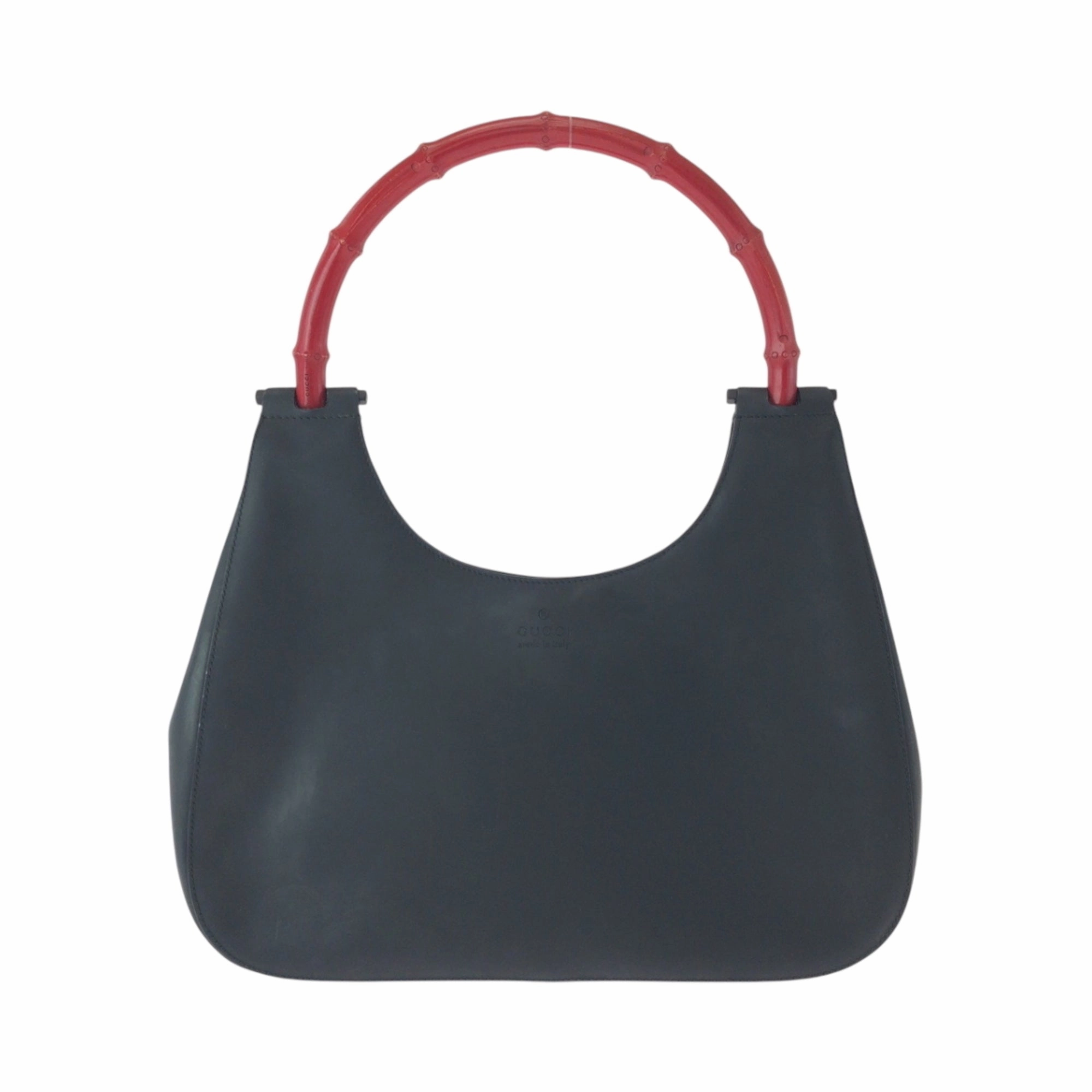 Gucci Black Red Color Leather Shoulder Bag ()