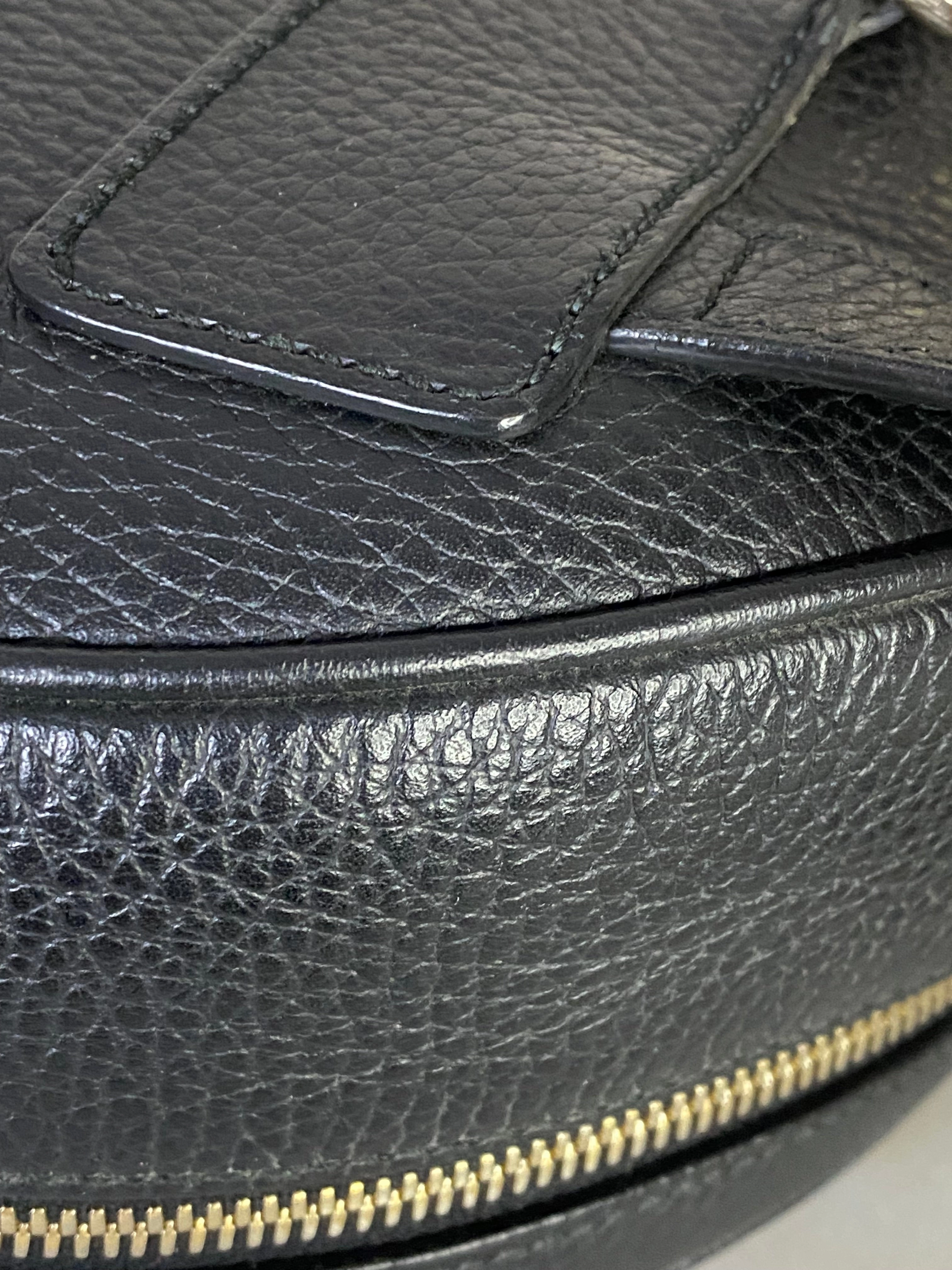 Gucci Black Soho Backpack Bag with Chain