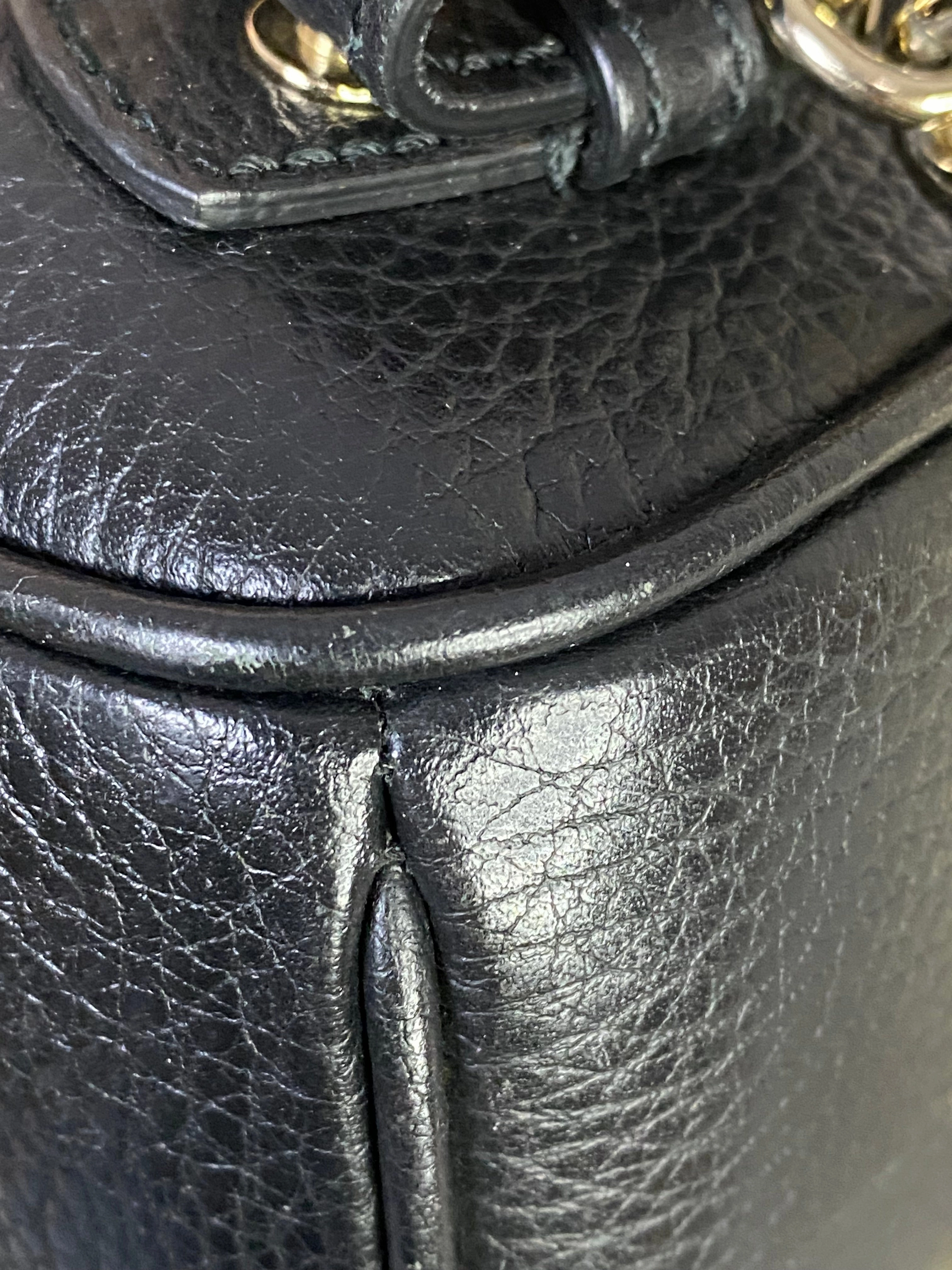 Gucci Black Soho Backpack Bag with Chain