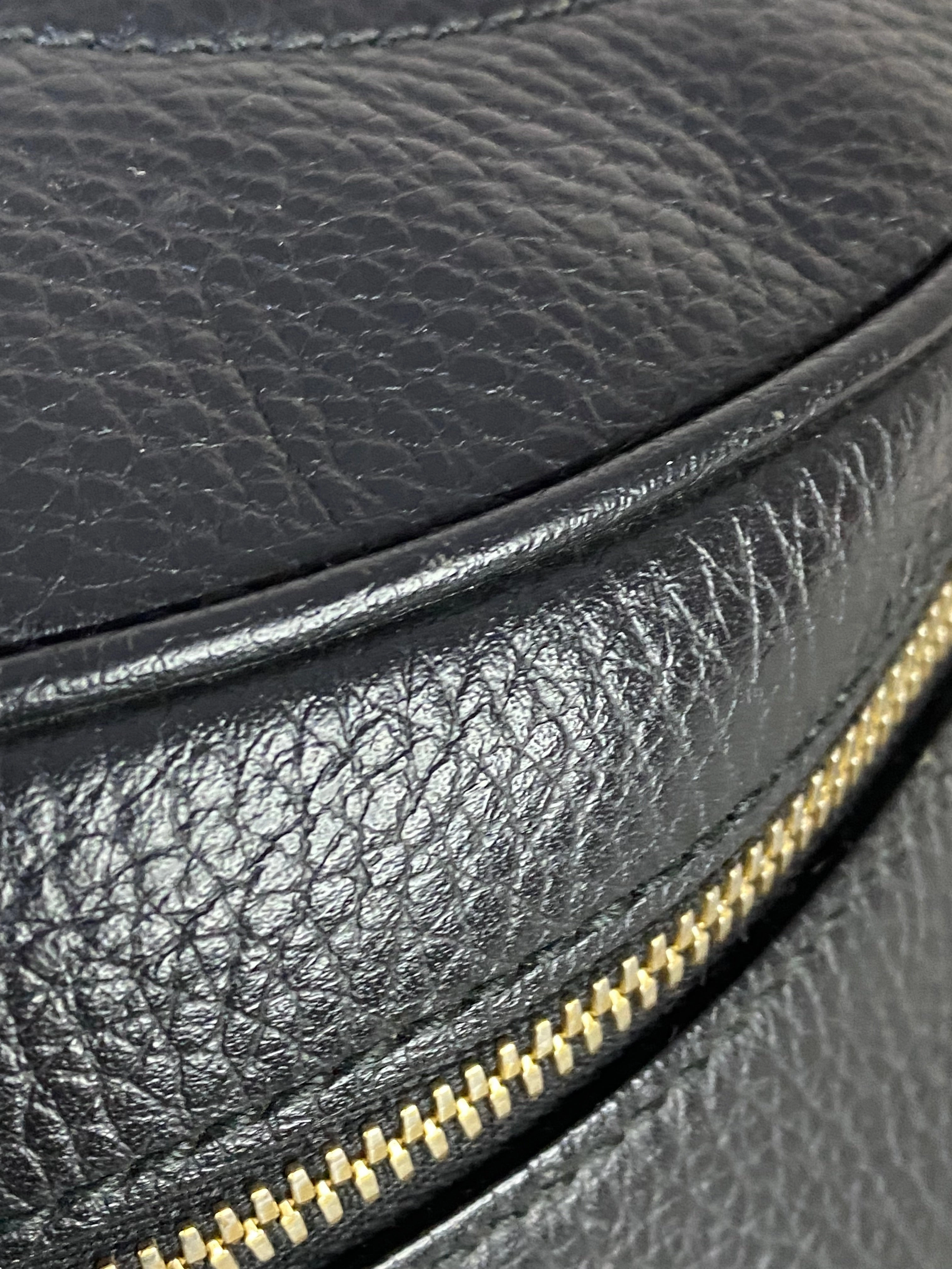 Gucci Black Soho Backpack Bag with Chain