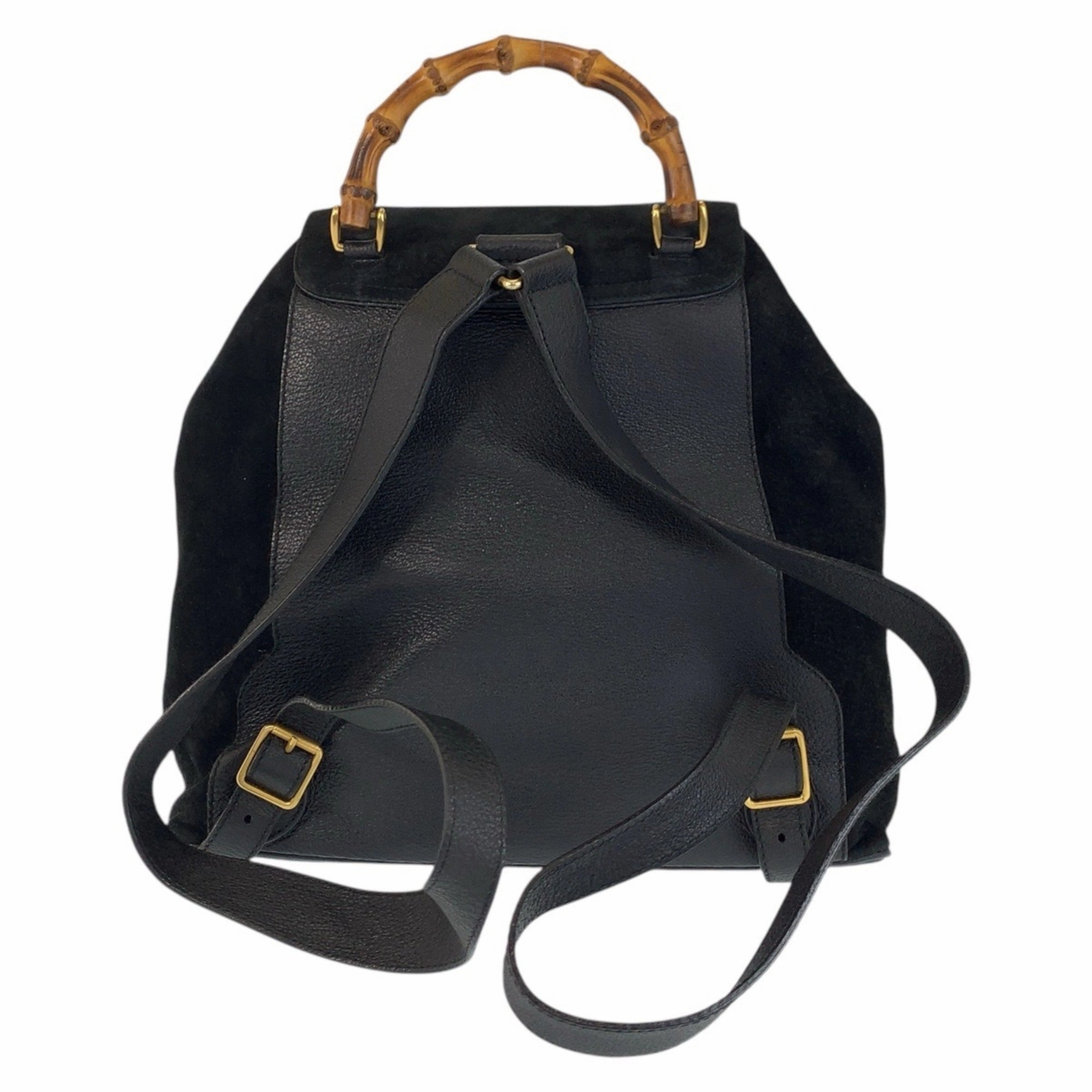 Gucci Black Suede Leather Backpack ()