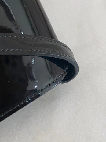 Gucci Black Vernis Horsebit Shoulder Bag