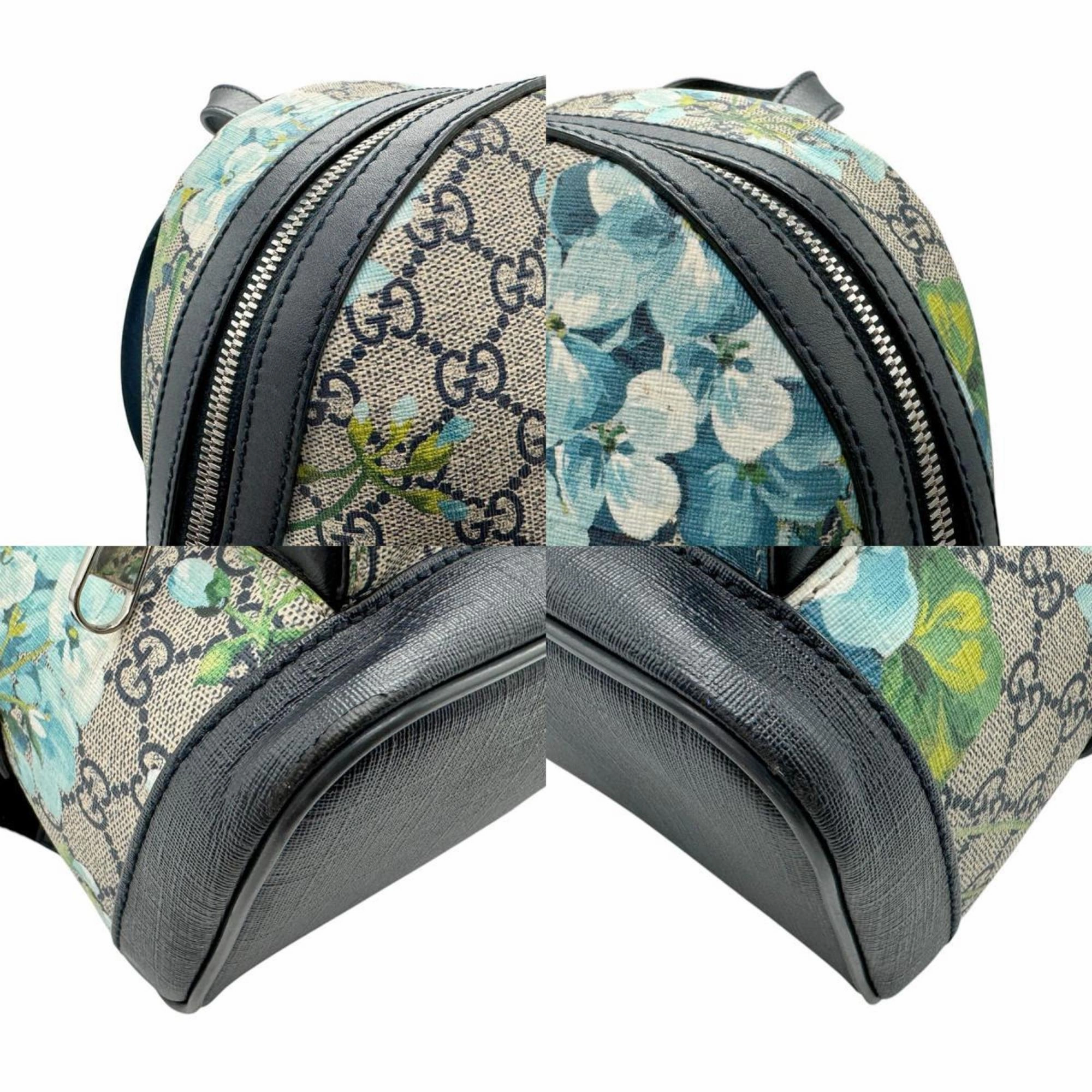 Gucci  blue Navy Gg Supreme Backpack (Pre-Owned)