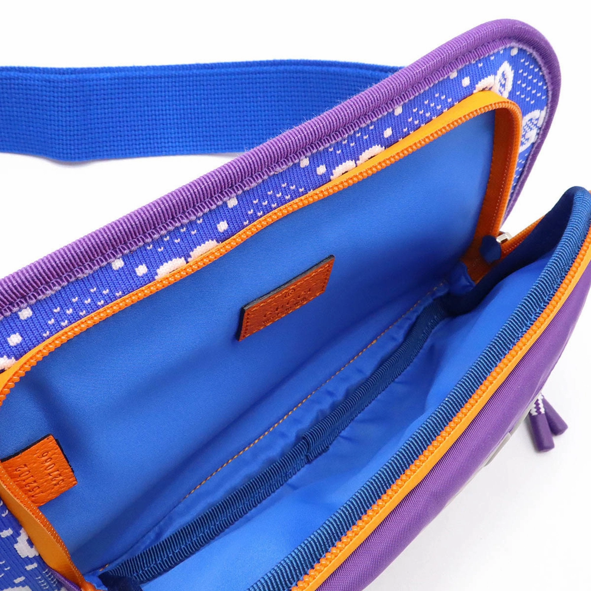 Gucci blue  Nylon Jacquard Rubber Fanny Pack (Pre-Owned)