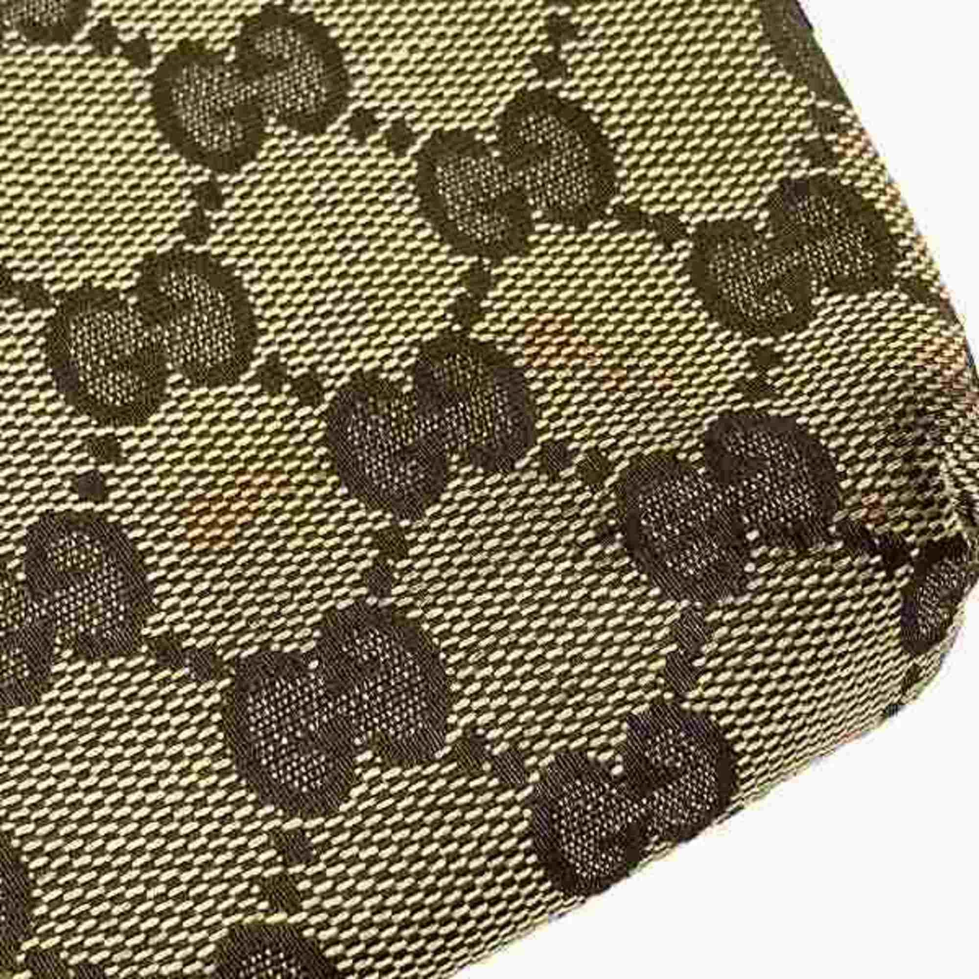 Gucci Brown Canvas Leather Pochette Shoulder Bag ()