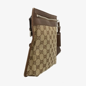 Gucci Brown Canvas Shoulder Bag ()