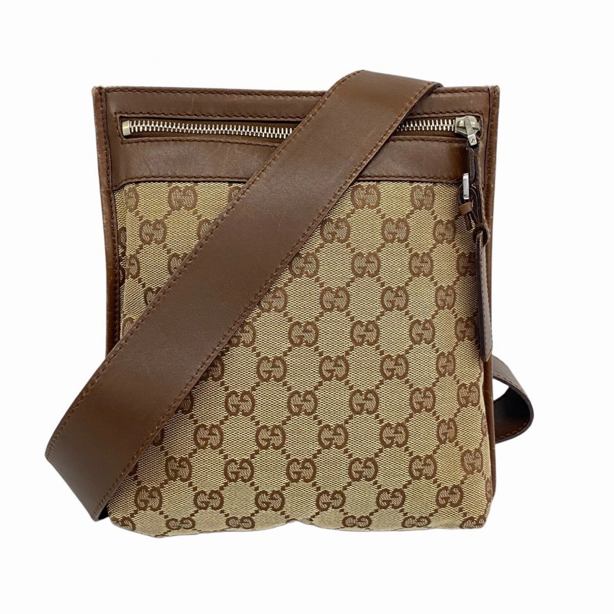 Gucci Brown Canvas Shoulder Bag ()