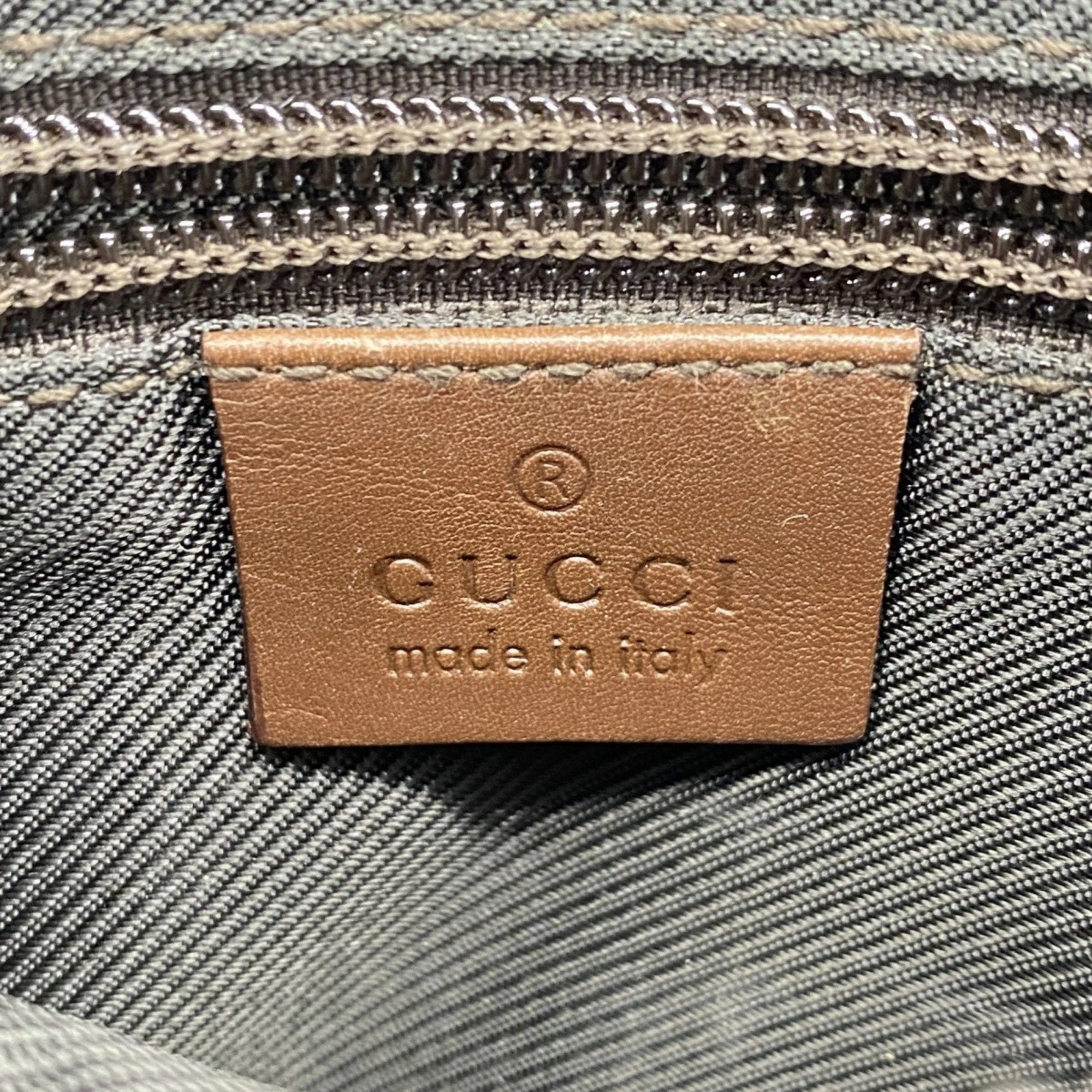 Gucci Brown Canvas Shoulder Bag ()