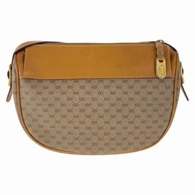 Gucci Brown Gg Supreme Leather Pochette Shoulder Bag ()