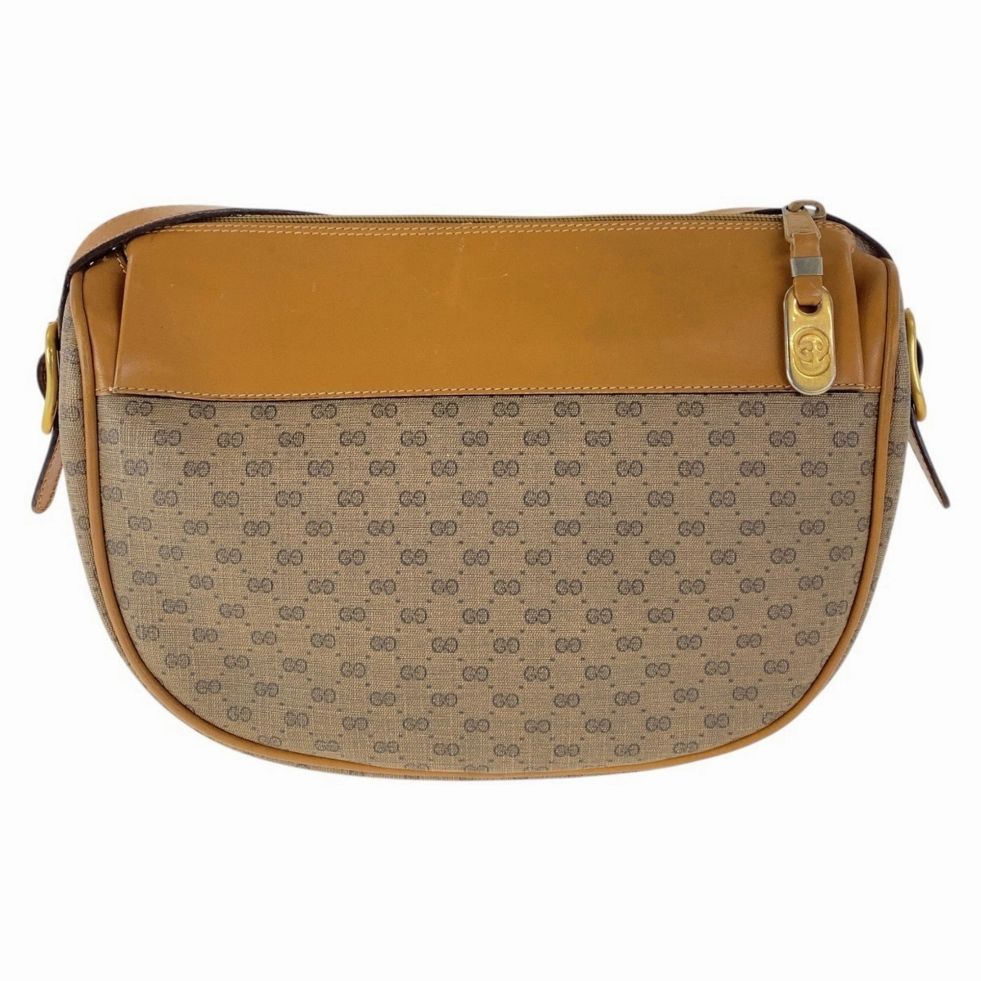 Gucci Brown Gg Supreme Leather Pochette Shoulder Bag ()