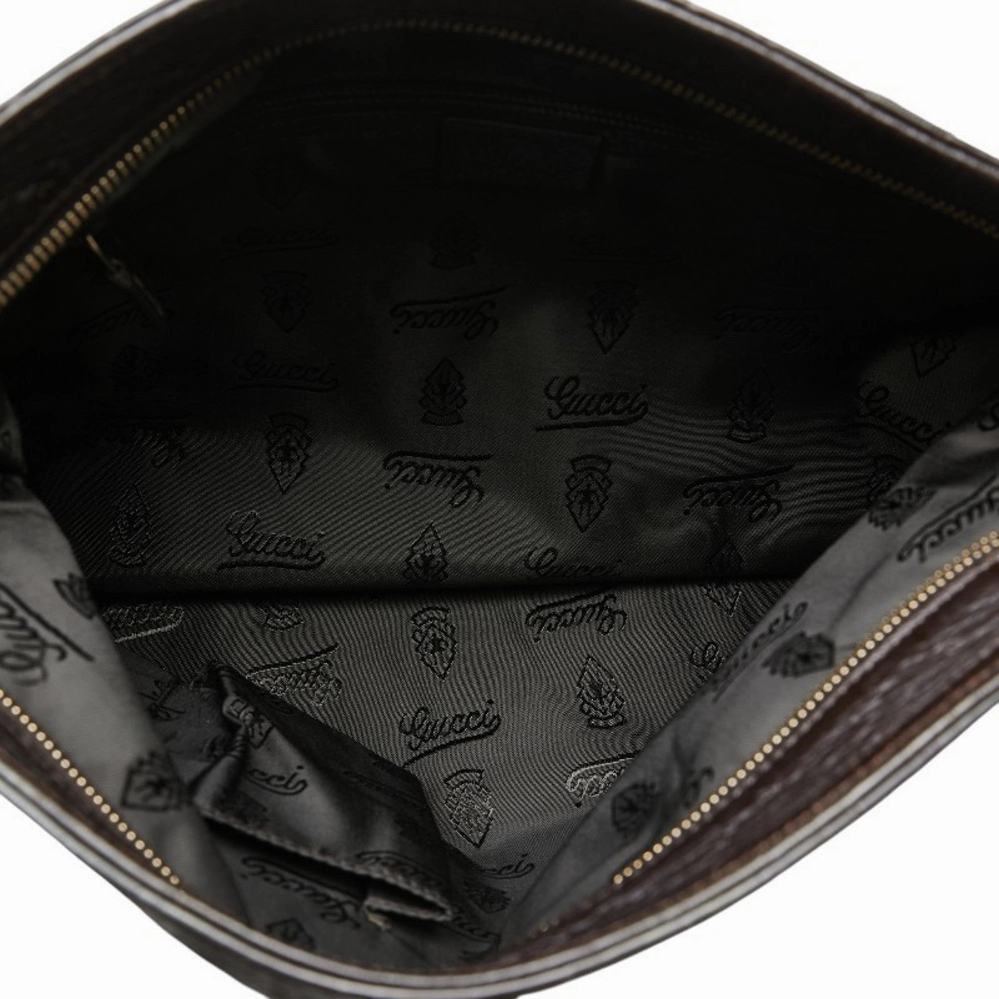 Gucci Brown Leather Shoulder Bag ()